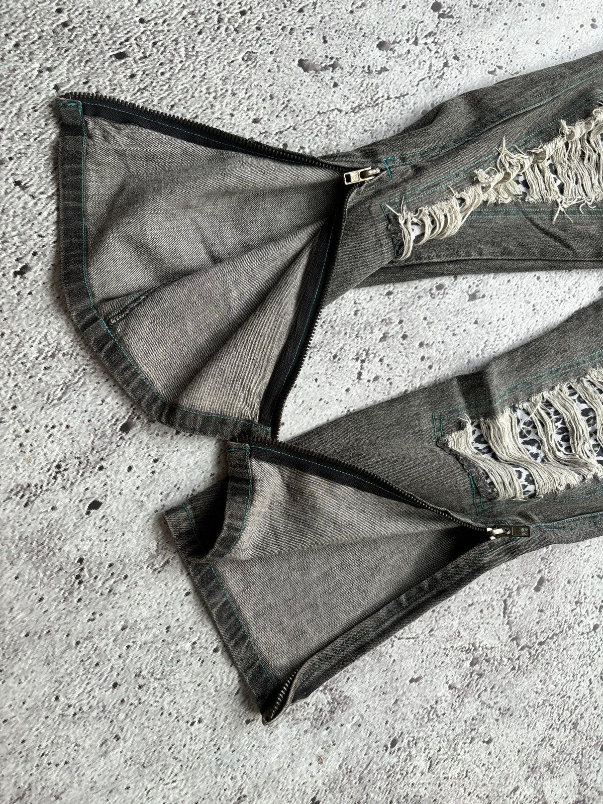 Hysteric Glamour Y2k Distressed Denim Candy Stripper Jeans Size US 32 / EU 48 - 7 Thumbnail