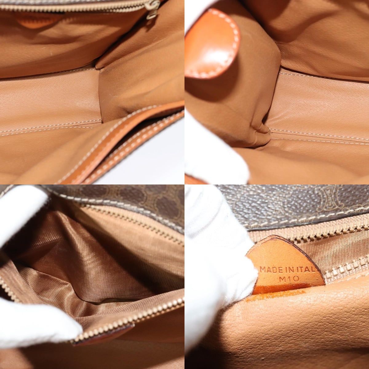 Celine CELINE Macadam Canvas Circle Shoulder Bag Pvc Leather Brown Size ONE SIZE - 12 Thumbnail