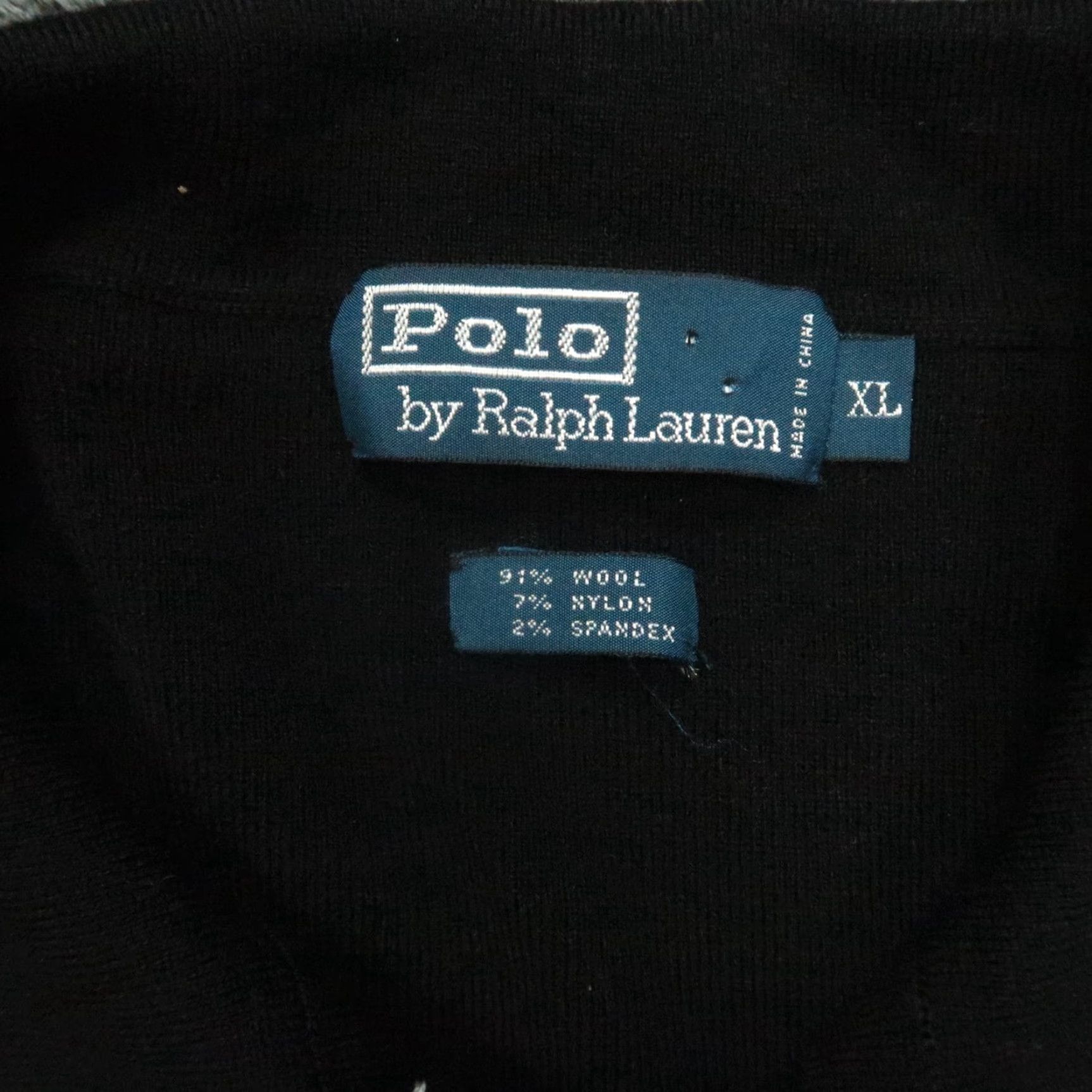 Polo Ralph Lauren VINTAGE Polo Ralph Lauren Sweater Mens XL Black Wool Blend Collared VTG Pullover Knit Size US XL / EU 56 / 4 - 3 Thumbnail