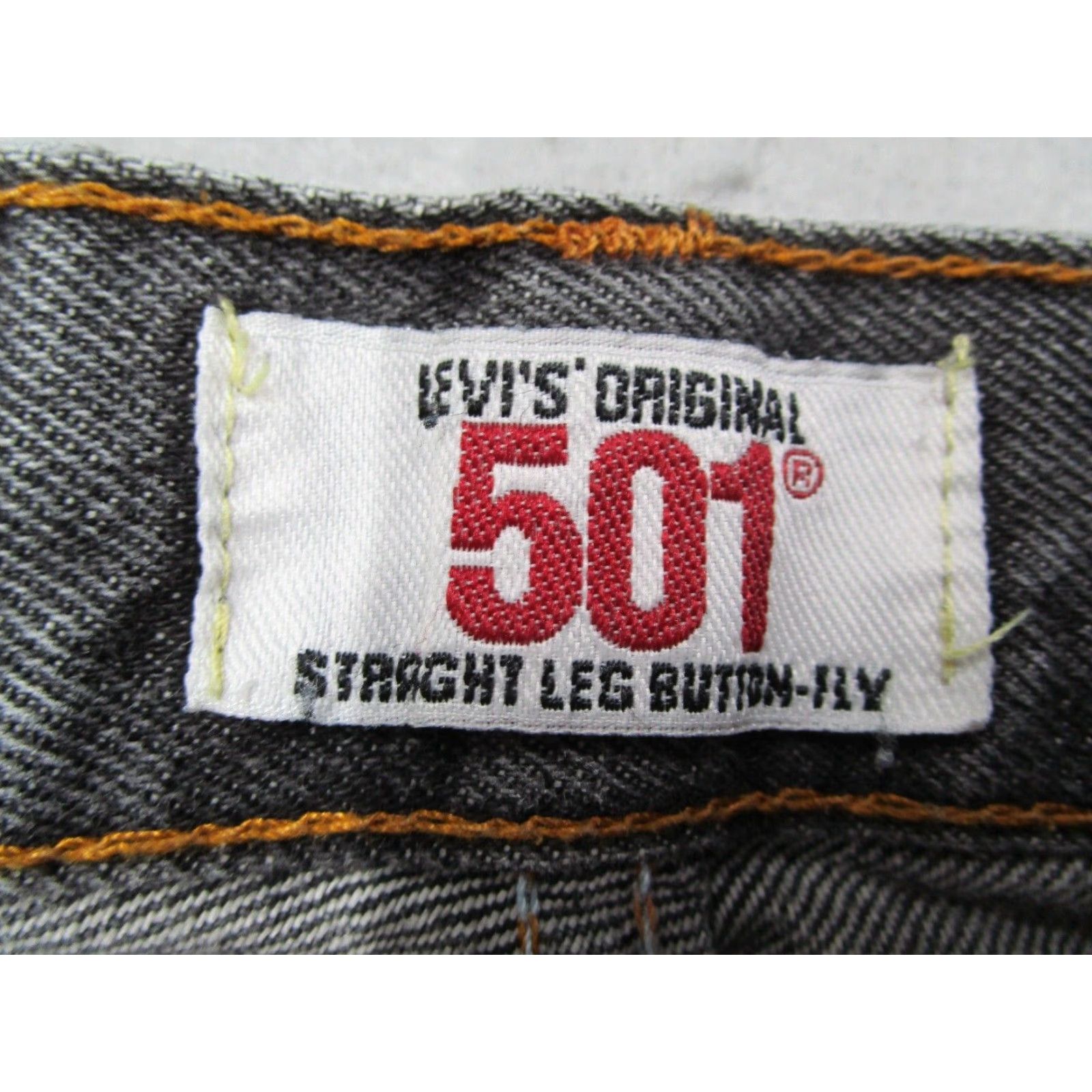 Levi's Levi's 501 Jeans Mens 36 Gray Straight Button Fly Denim Made in USA 36x30 Vintage Size US 36 / EU 52 - 3 Thumbnail