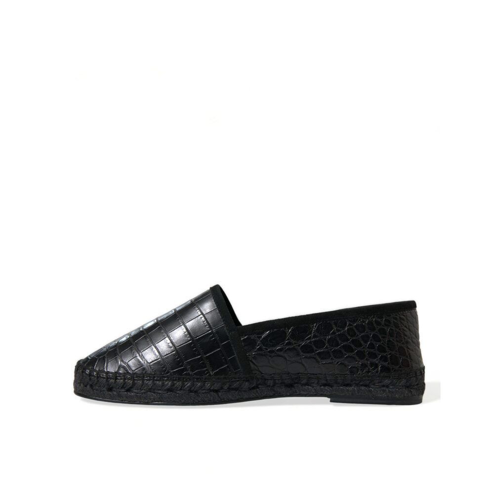 Dolce & Gabbana Dolce & Gabbana Exotic Black Leather Espadrilles Size US 10 / EU 43 - 5 Thumbnail