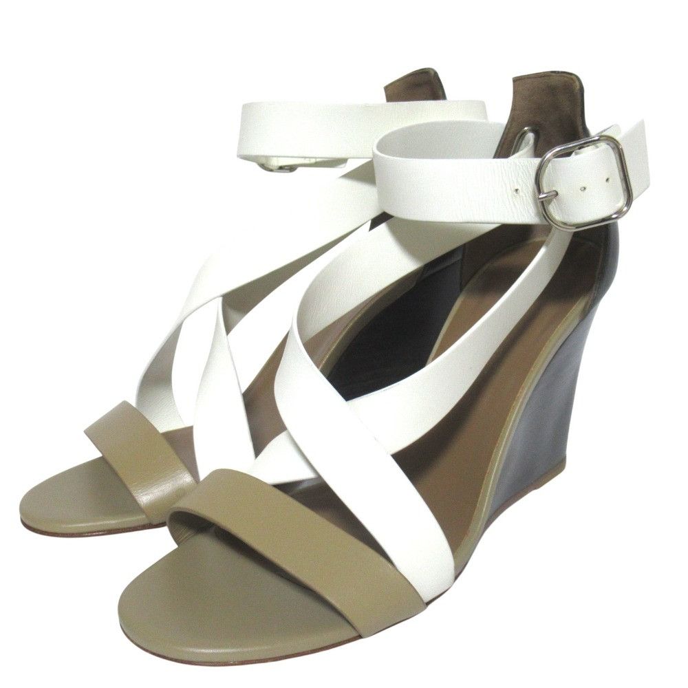 Hermes Hermes Hermes Leather Wedge Sandals Leather Shoes DUTY FREE for USA Size ONE SIZE - 1 Thumbnail