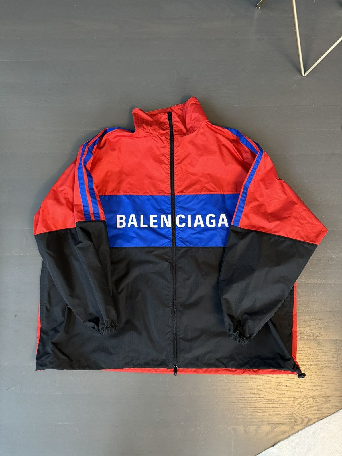 image of Balenciaga Technical Ripstop Jacket in Red, Men's (Size Large)