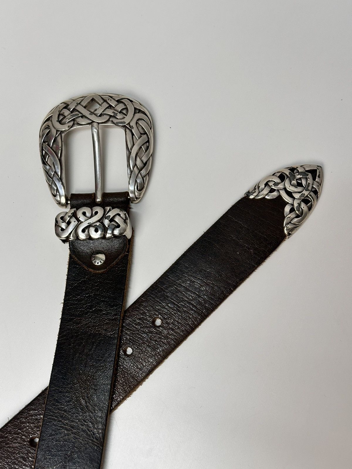 B.B. Simon leather Belt Diesel Style Beauty Beats Hysteric Glamour Y2k Size ONE SIZE - 4 Thumbnail