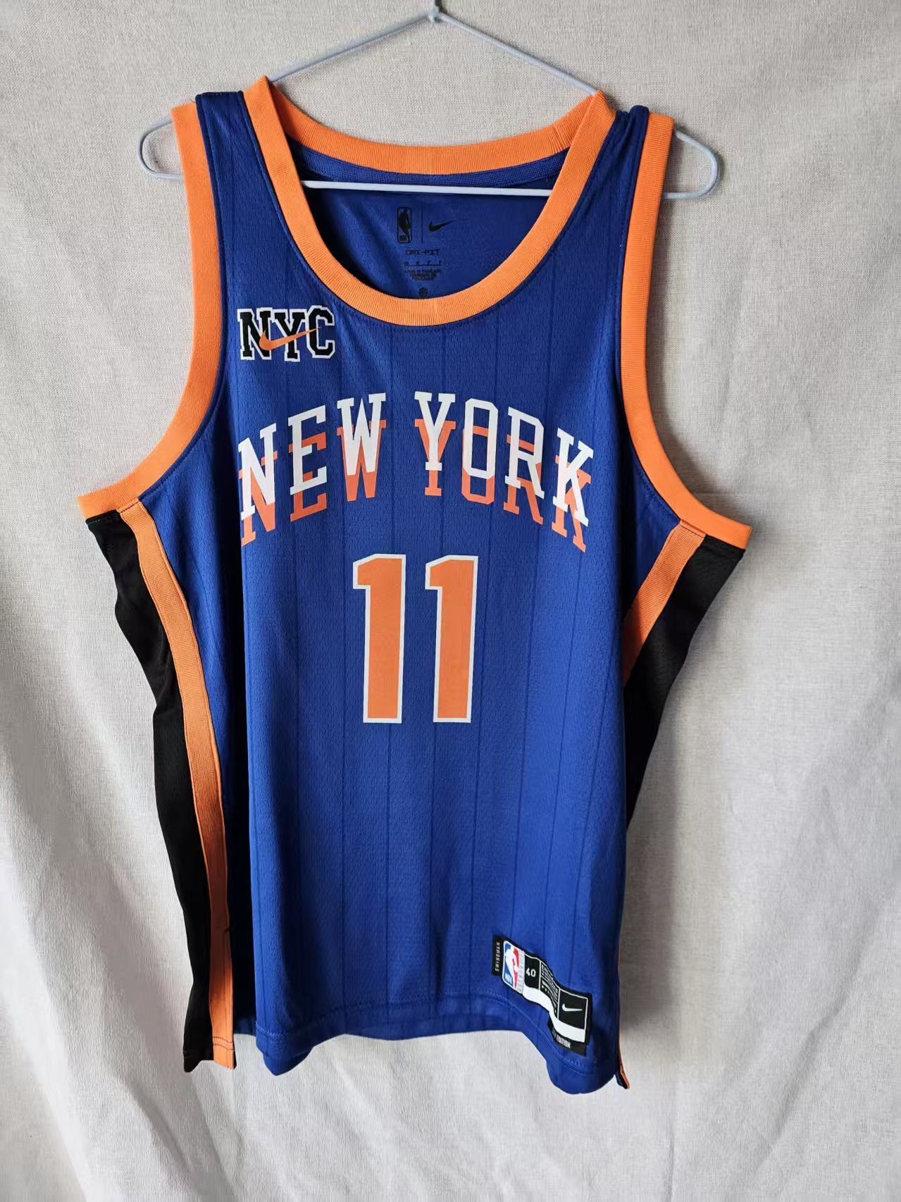 New York Knicks #11 Jalen Brunson Jersey Blue