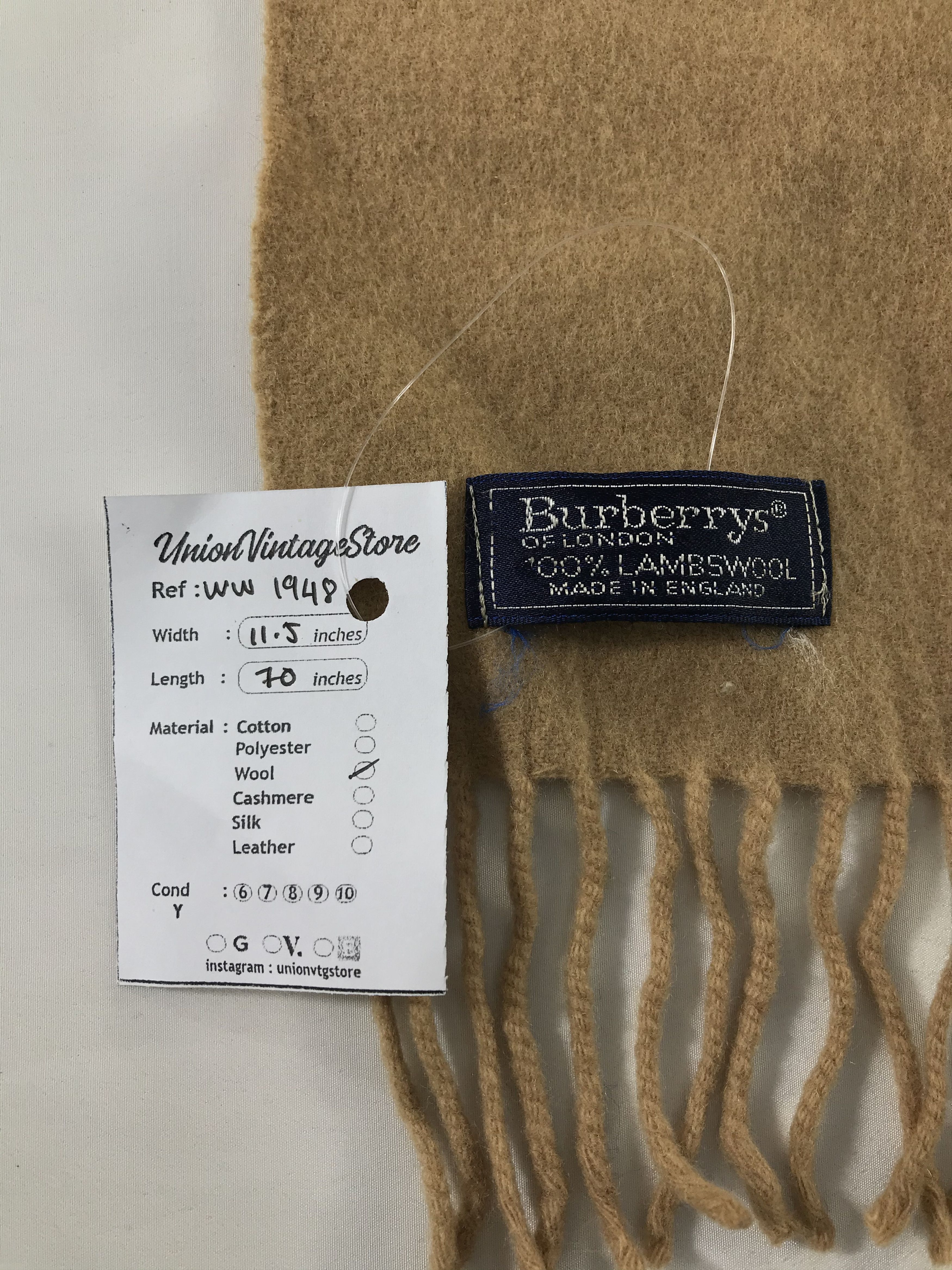 Burberry × Vintage Burberry Scarf / Muffler / Neckwear - WW1948 Size ONE SIZE - 10 Thumbnail