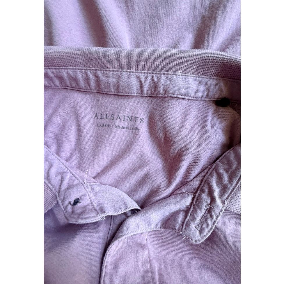Allsaints AllSaints Reform Polo Shirt Mens L Pink Organic Cotton READ Size US L / EU 52-54 / 3 - 5 Thumbnail