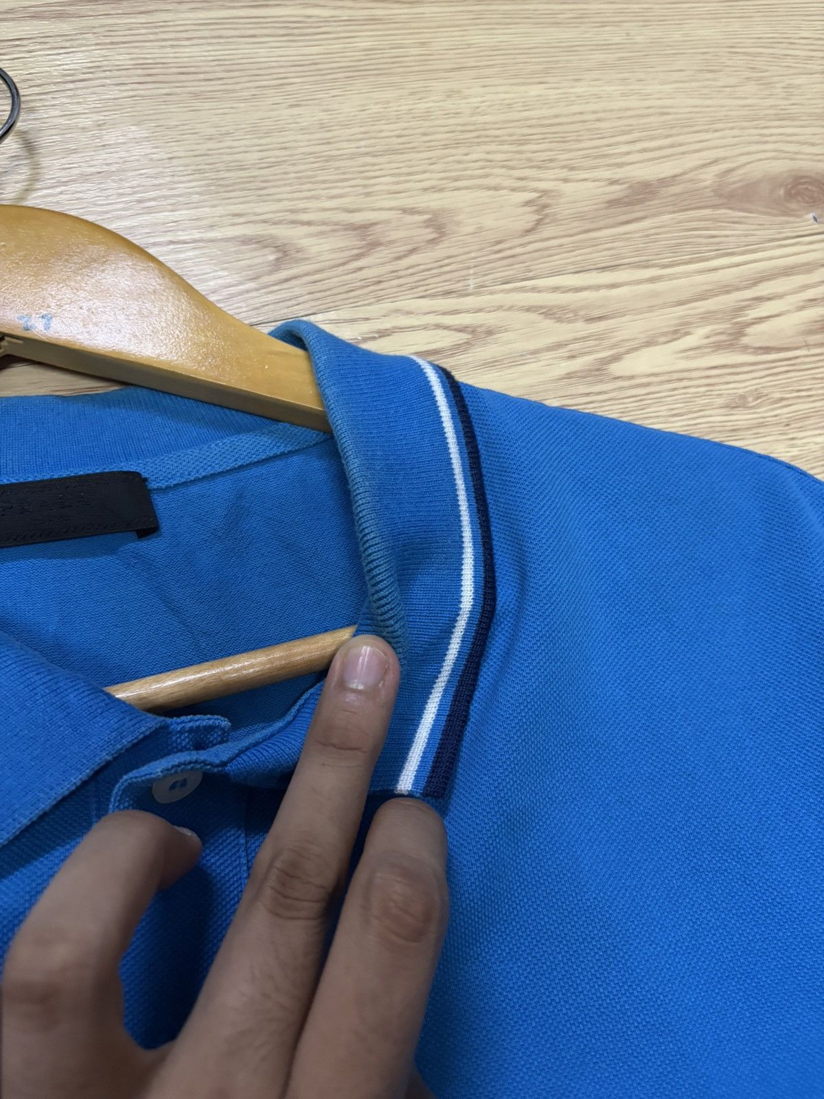 Prada × Vintage 💥 PRADA POLO SJJ887 BLUE 💥 Size US L / EU 52-54 / 3 - 4 Thumbnail