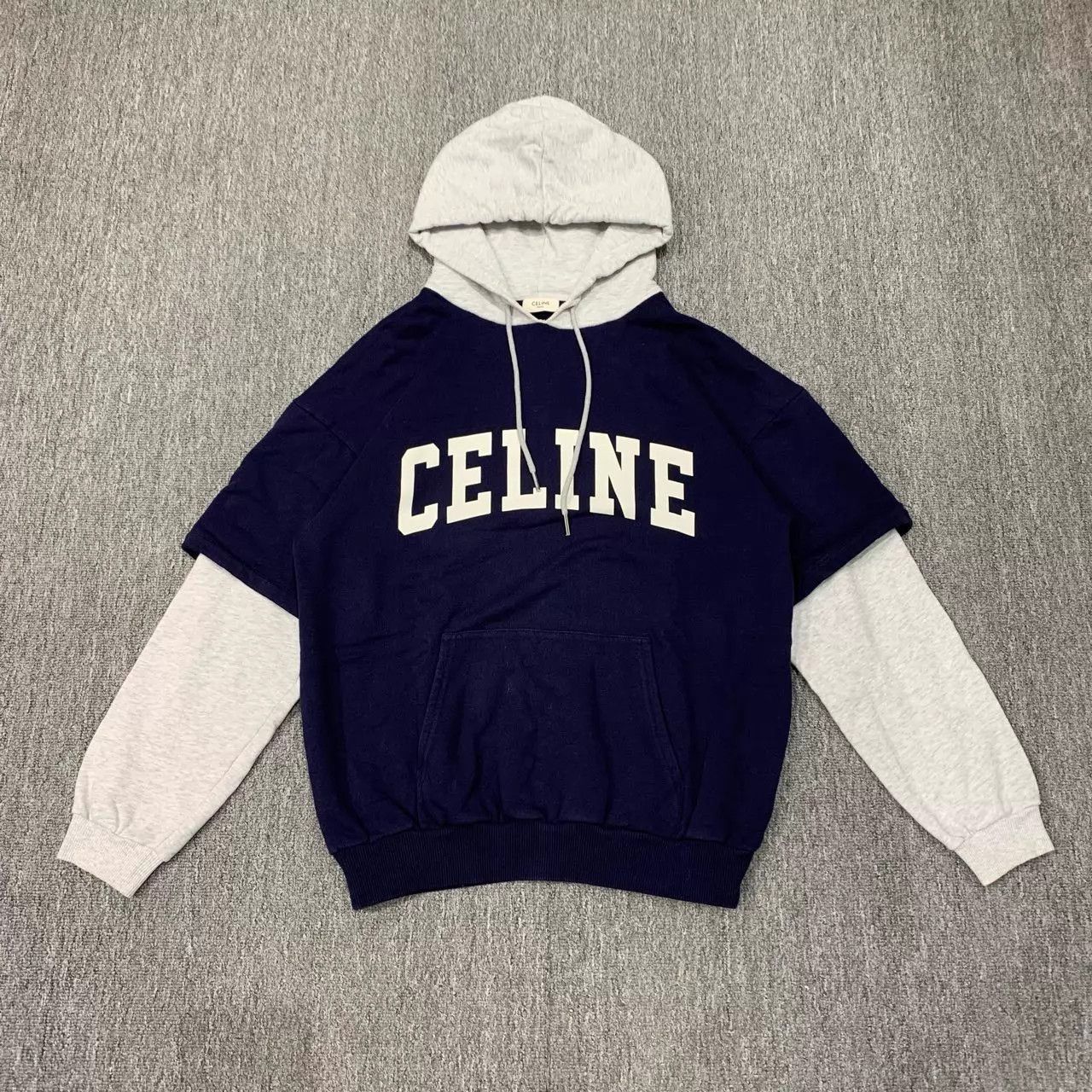 Celine Celine two - tone hoodie sweatshirt XS 95 new JZ1438 Size US XS / EU 42 / 0 - 1 Thumbnail