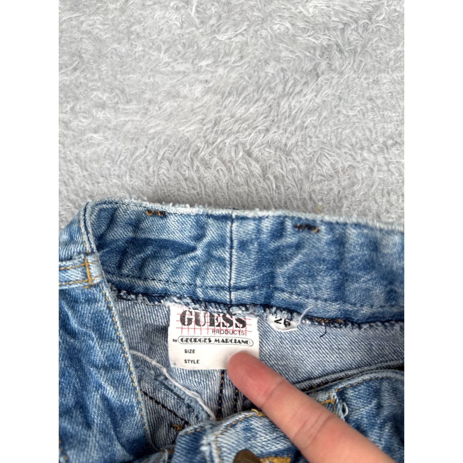 Guess VINTAGE GUESS Jeans Womens 20 Blue Denim Skinny Zip Ankle Mid Rise 20x26 Cotton Size 42" / US 20 - 6 Thumbnail