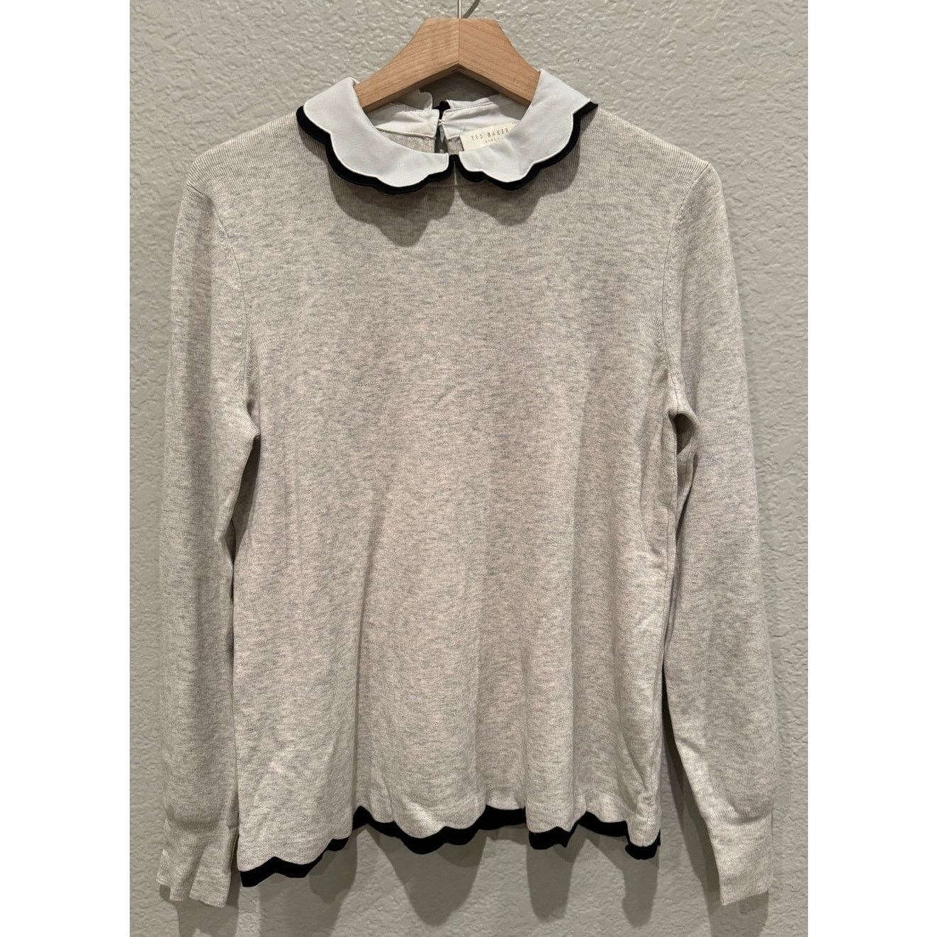 Ted Baker Ted Baker London Lheo Scallop Detail Layered Sweater Size 3 Size M / US 6-8 / IT 42-44 - 7 Thumbnail