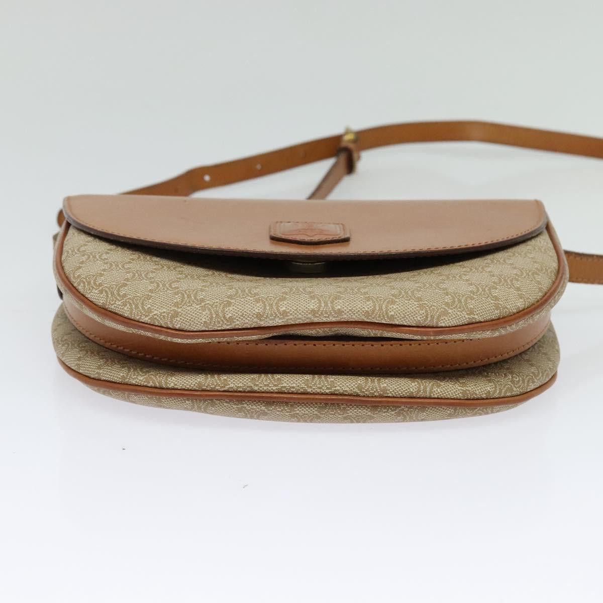 Celine CELINE Macadam Canvas Shoulder Bag Pvc Leather Beige Gold Size ONE SIZE - 9 Thumbnail
