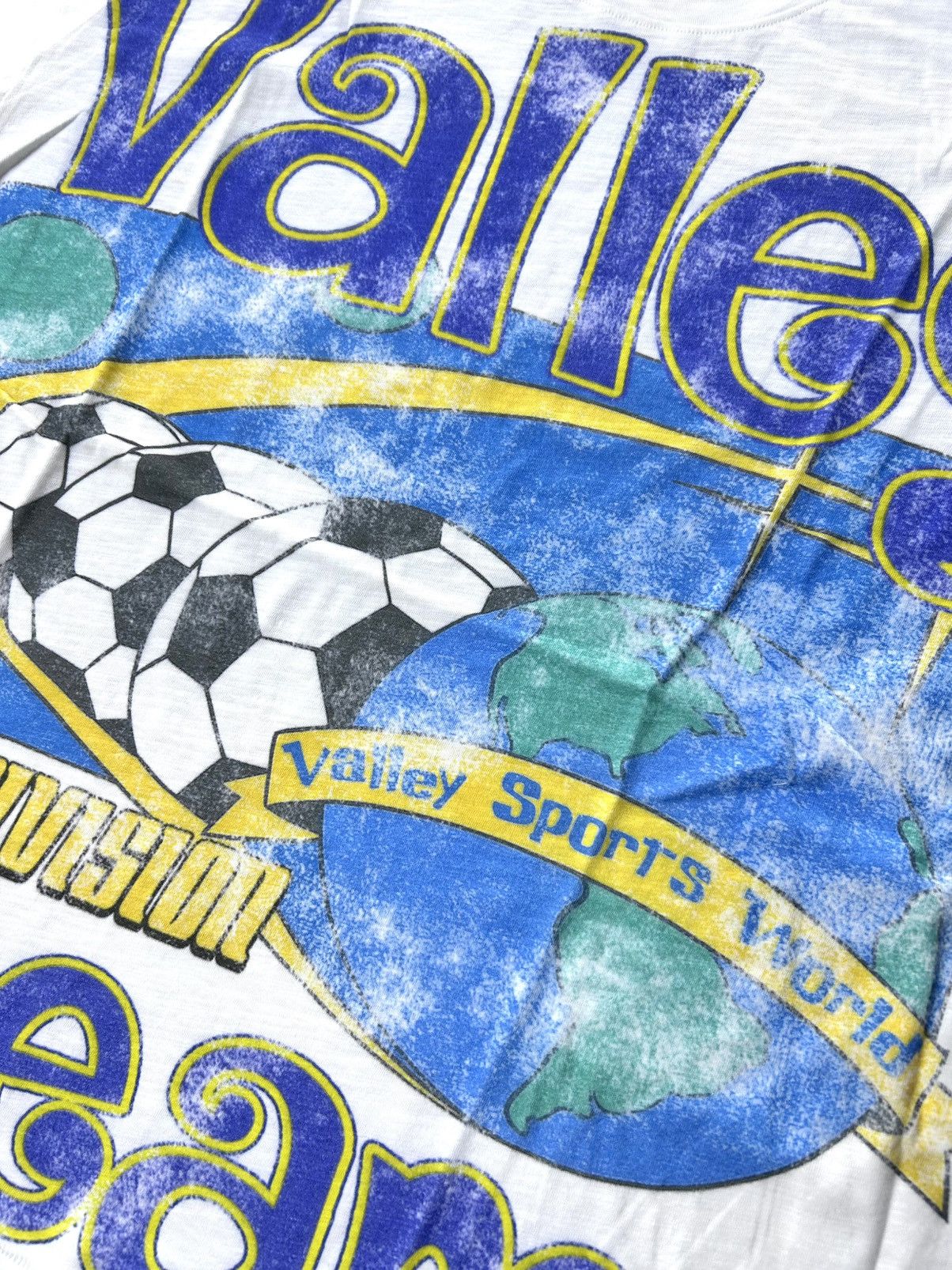 Vale Vale Futball Tee White Blue Yellow Size L Size US L / EU 52-54 / 3 - 5 Thumbnail