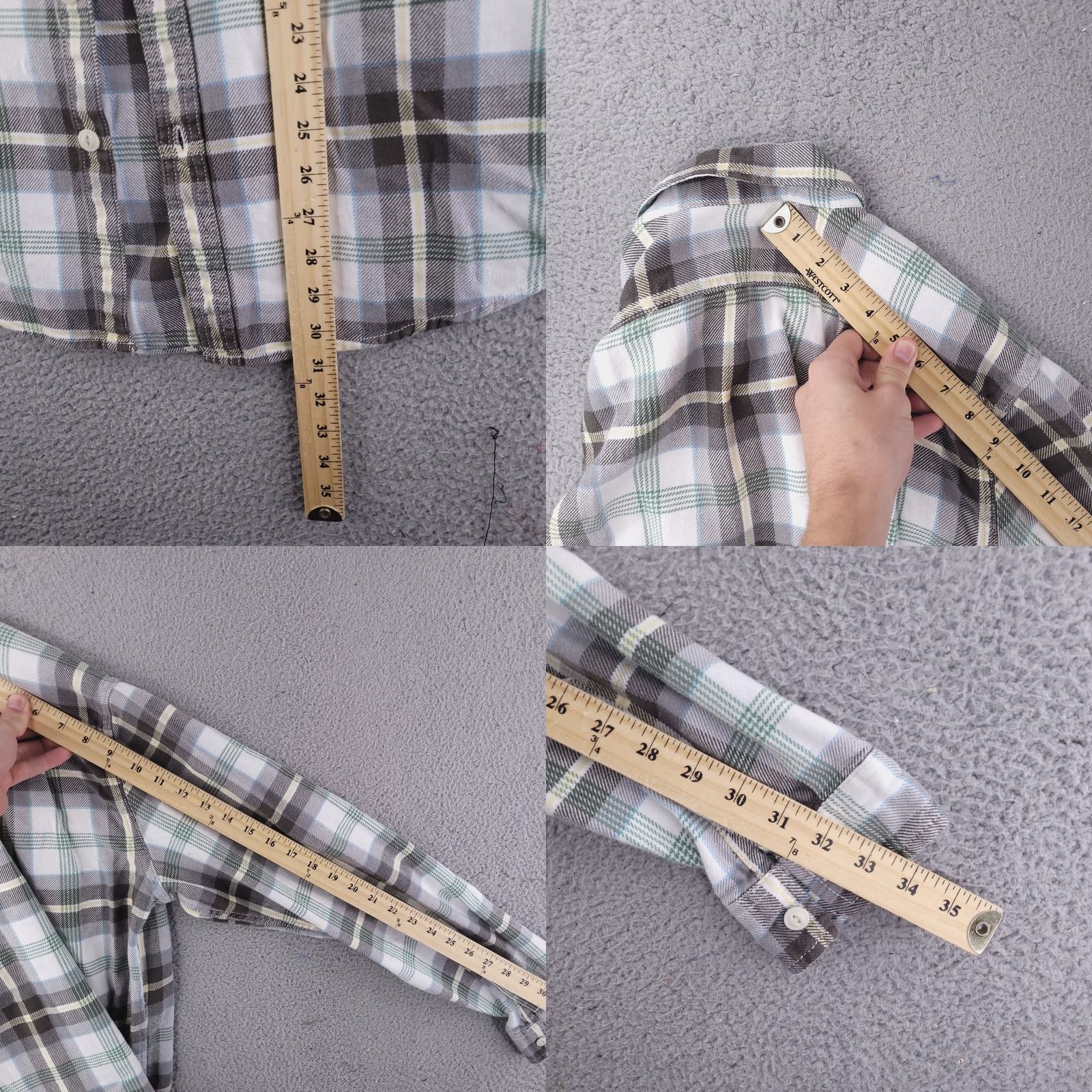 Eddie Bauer Eddie Bauer Shirt Mens Large Green Check Flannel Long Sleeve Button-Up Shirt Size US L / EU 52-54 / 3 - 8 Thumbnail