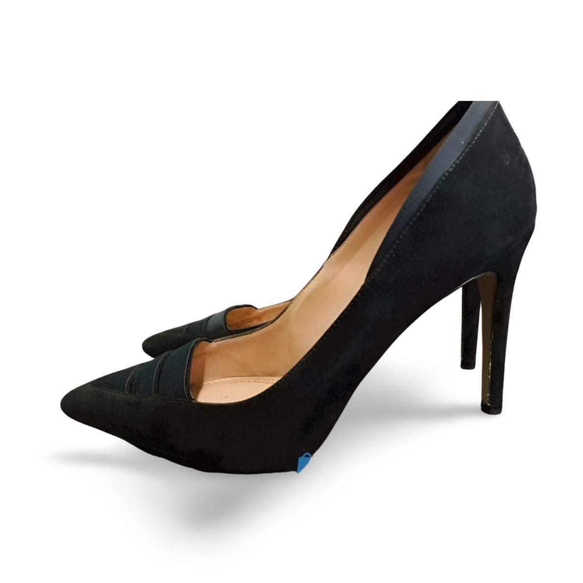 Tory Burch Tory Burch Black Suede/Satin Pump Heel Size 9.5 Size US 9.5 / IT 39.5 - 3 Thumbnail