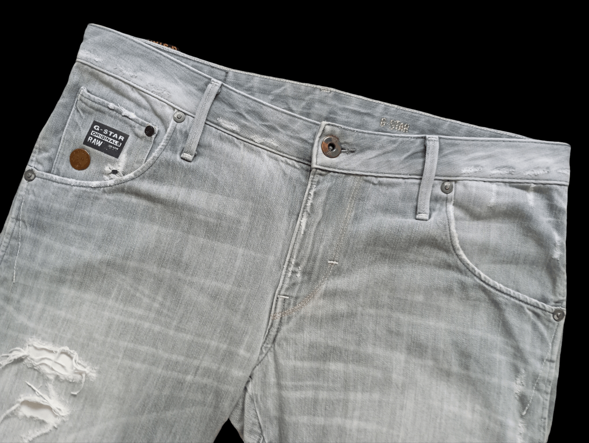 G-Star × Vintage Vintage G-Star Raw Denim Ripped Hype Slim Jeans Size US 32 / EU 48 - 4 Thumbnail