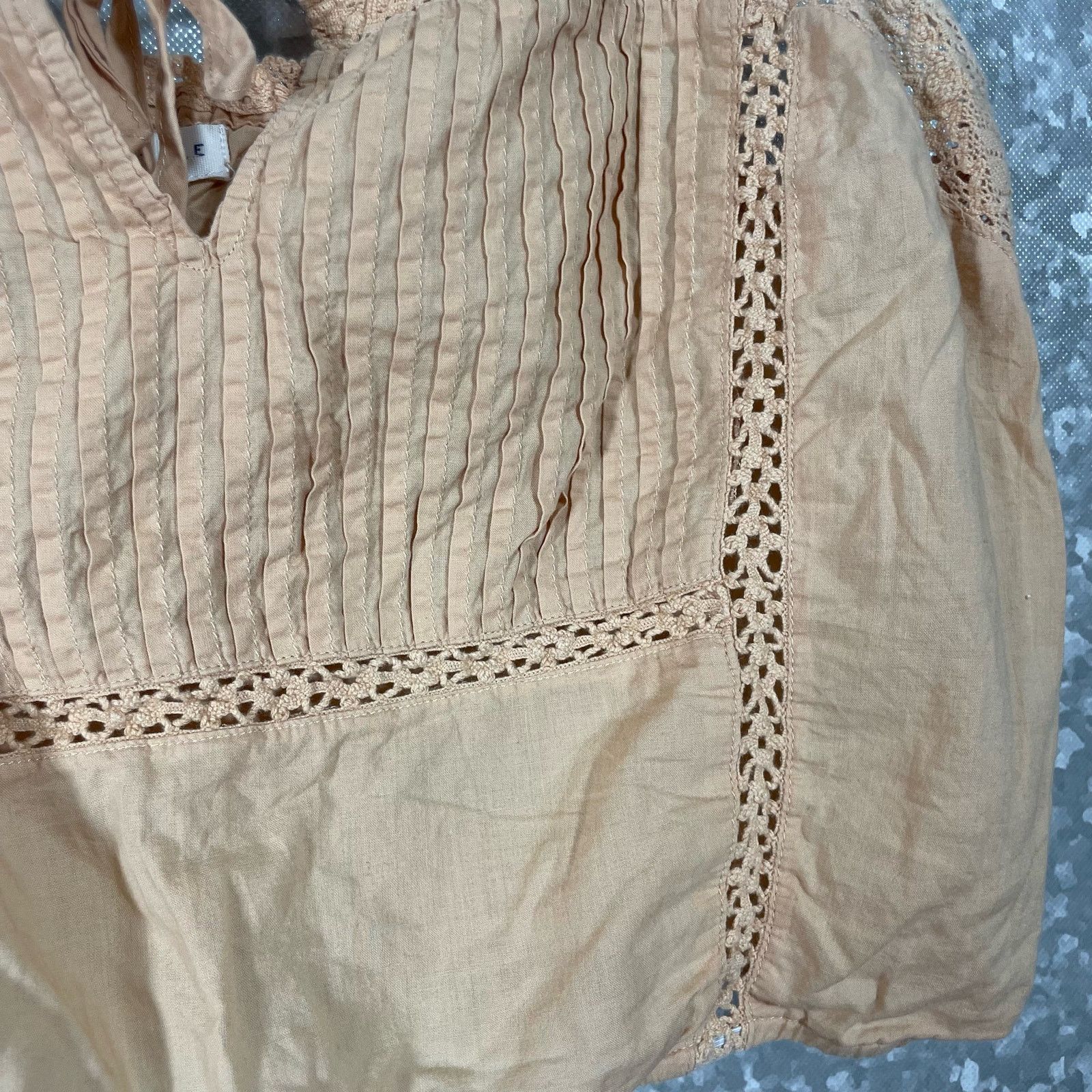 Aeropostale Aeropostale Women's Peach Coquette Pintuck Crop Top - Large Size L / US 10 / IT 46 - 4 Thumbnail