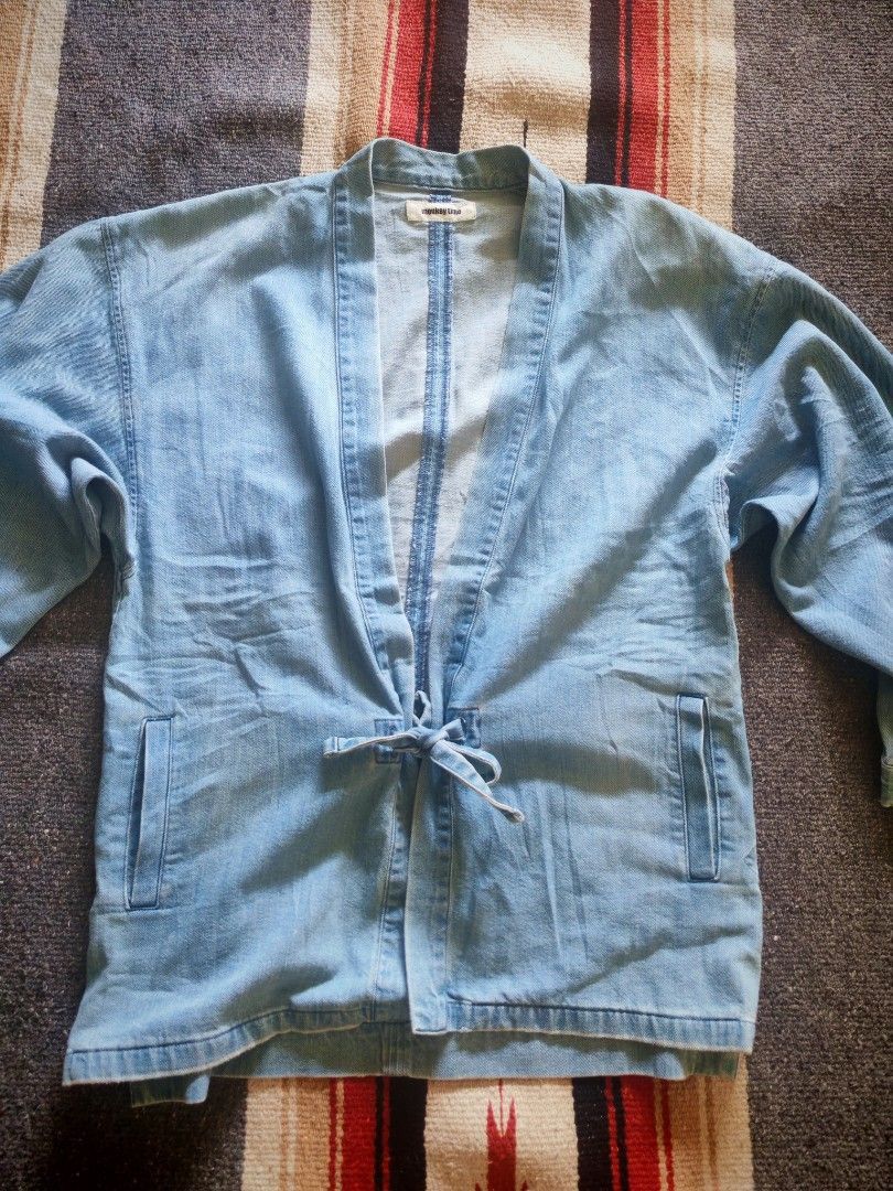 monkey time Monkey Time Denim Kimono Jacket by United Arrows Japan Size US S / EU 44-46 / 1 - 2 Thumbnail