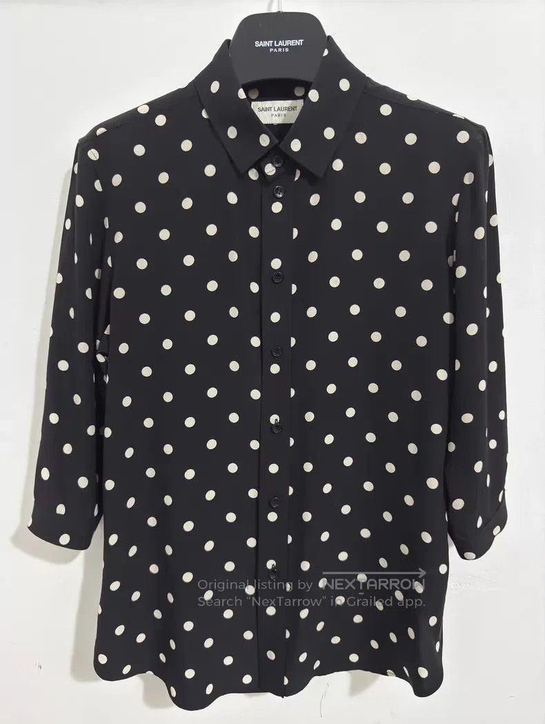 Saint Laurent Paris Saint Laurent Paris Size 37 Mulberry Silk Black and White Size US S / EU 44-46 / 1 - 1 Thumbnail