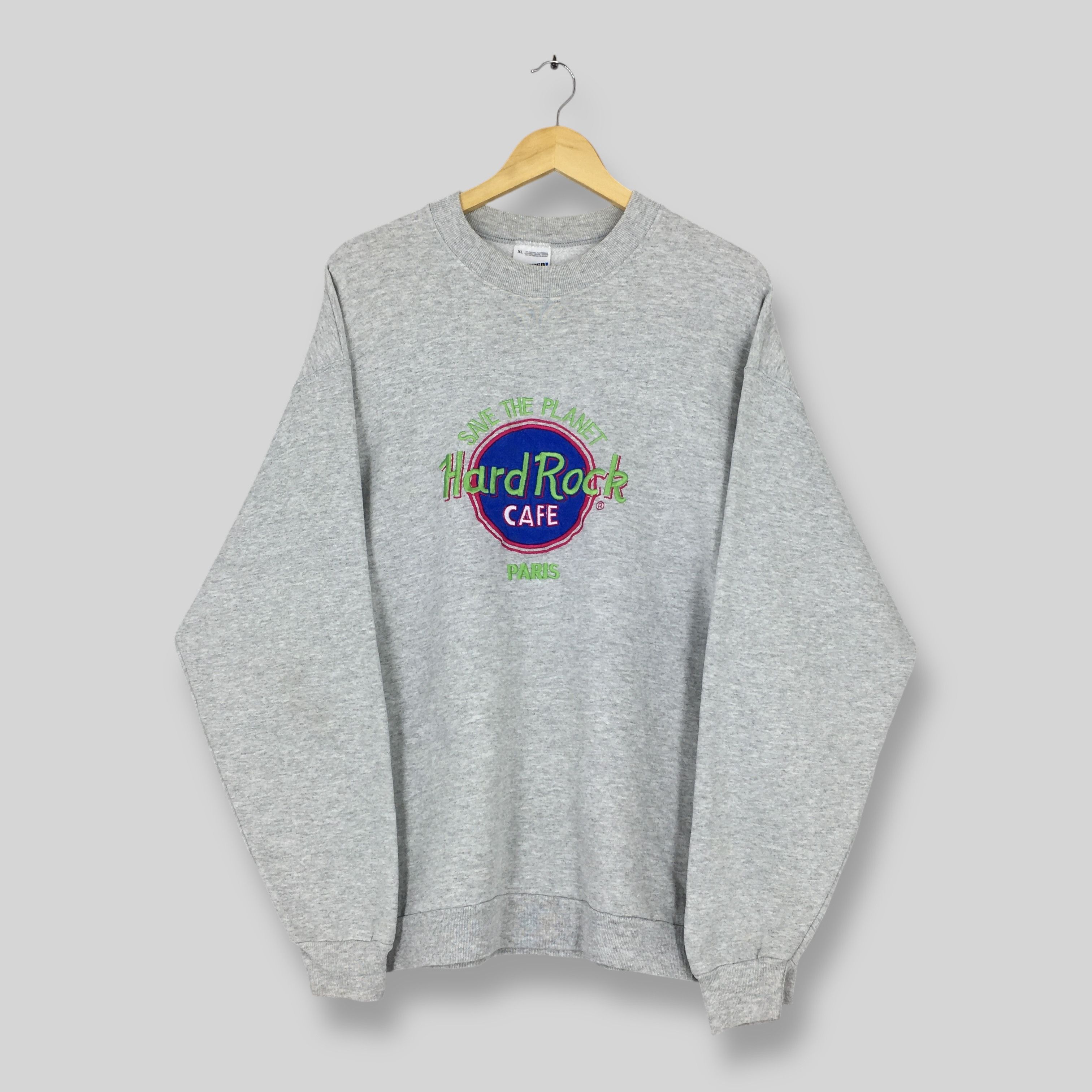 Hard Rock Cafe Vintage Hard Rock Cafe Paris Embroidered Sweatshirt XLarge Size US XL / EU 56 / 4 - 1 Thumbnail