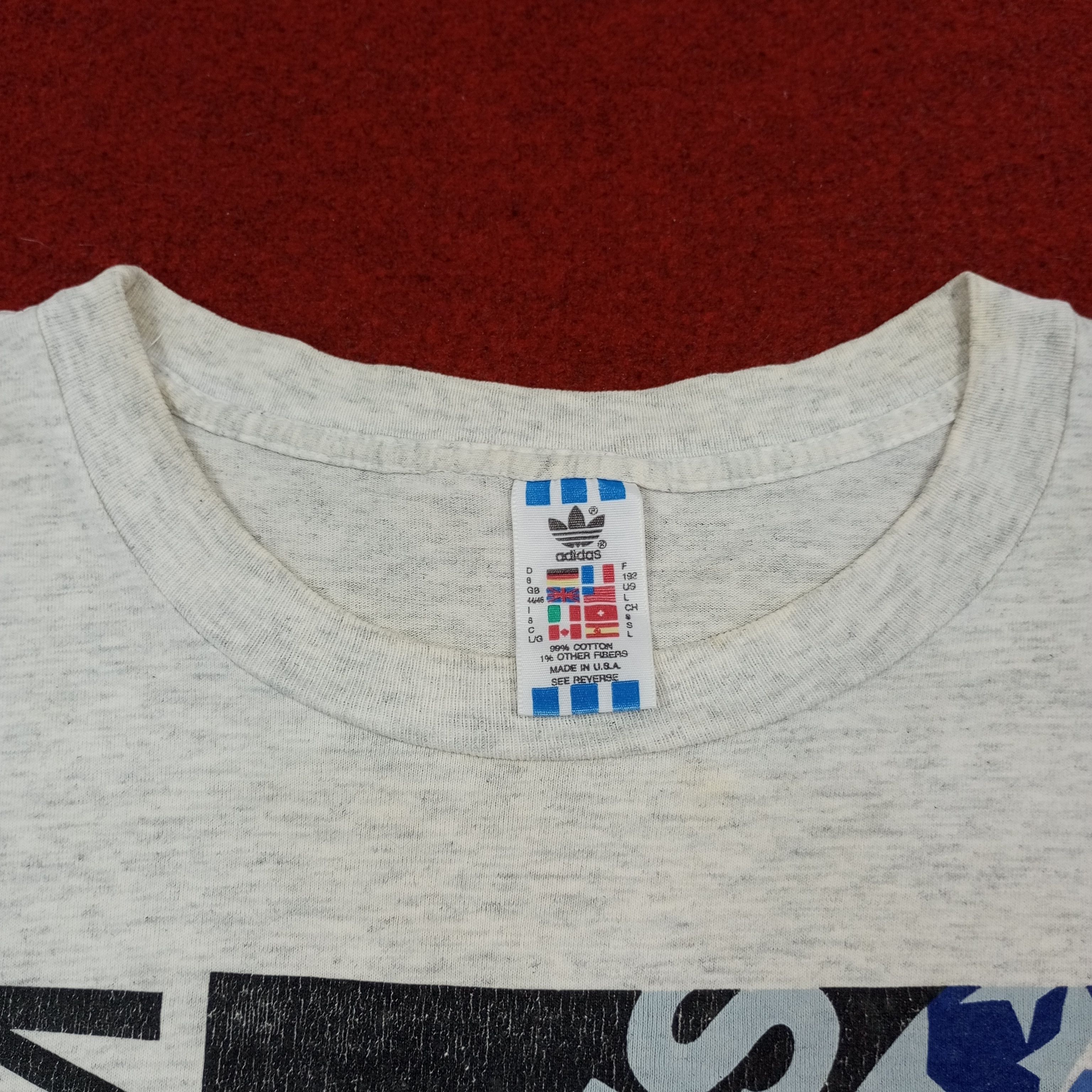 Adidas × Vintage Adidas World Cup USA 1994 Vintage Distressed Tshirt Size US XL / EU 56 / 4 - 4 Thumbnail