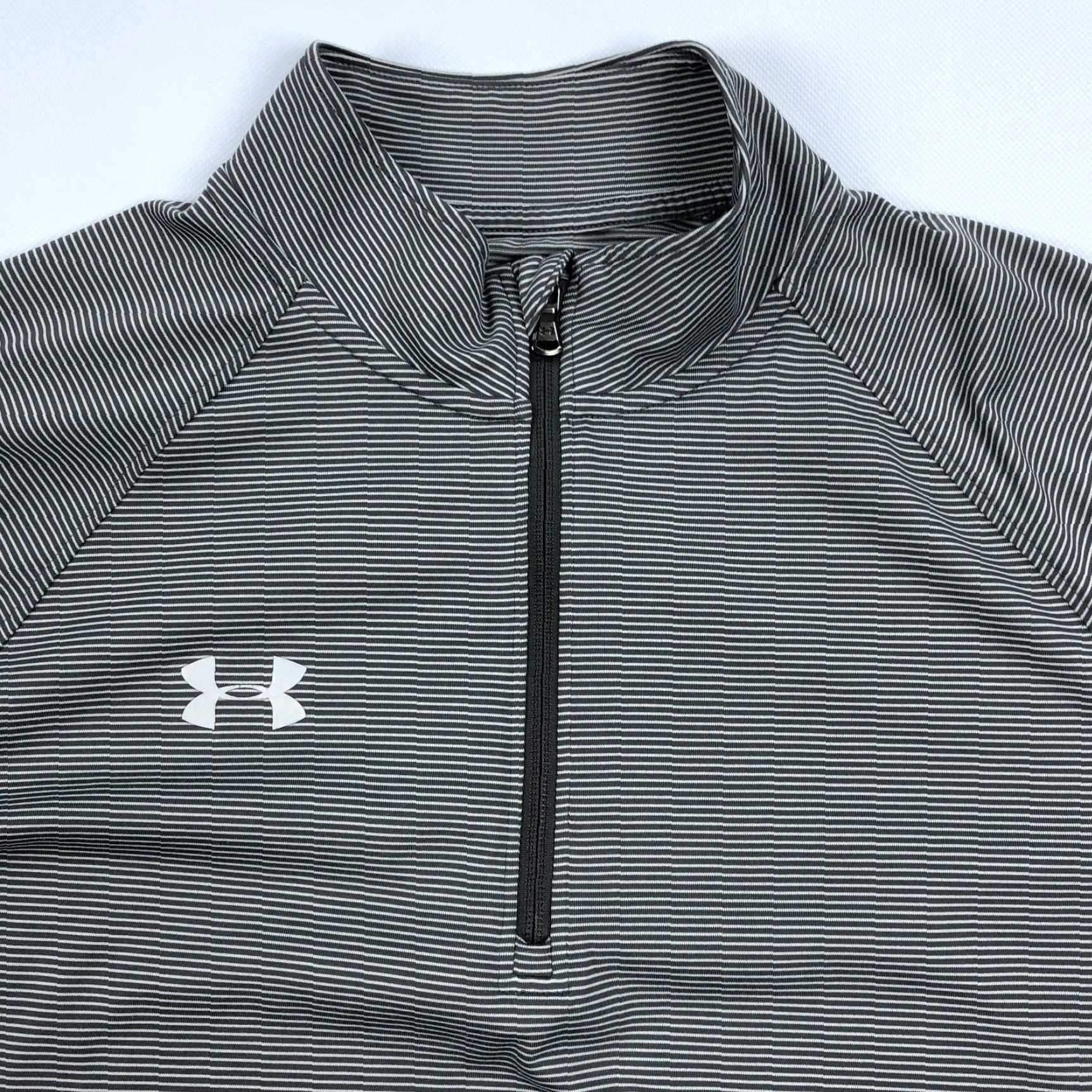 Under Armour Under Armour Stripe Tech 1/4 Zip Pullover Mens L Long Sleeve Performance Shirt Hoodie? Size US L / EU 52-54 / 3 - 2 Thumbnail