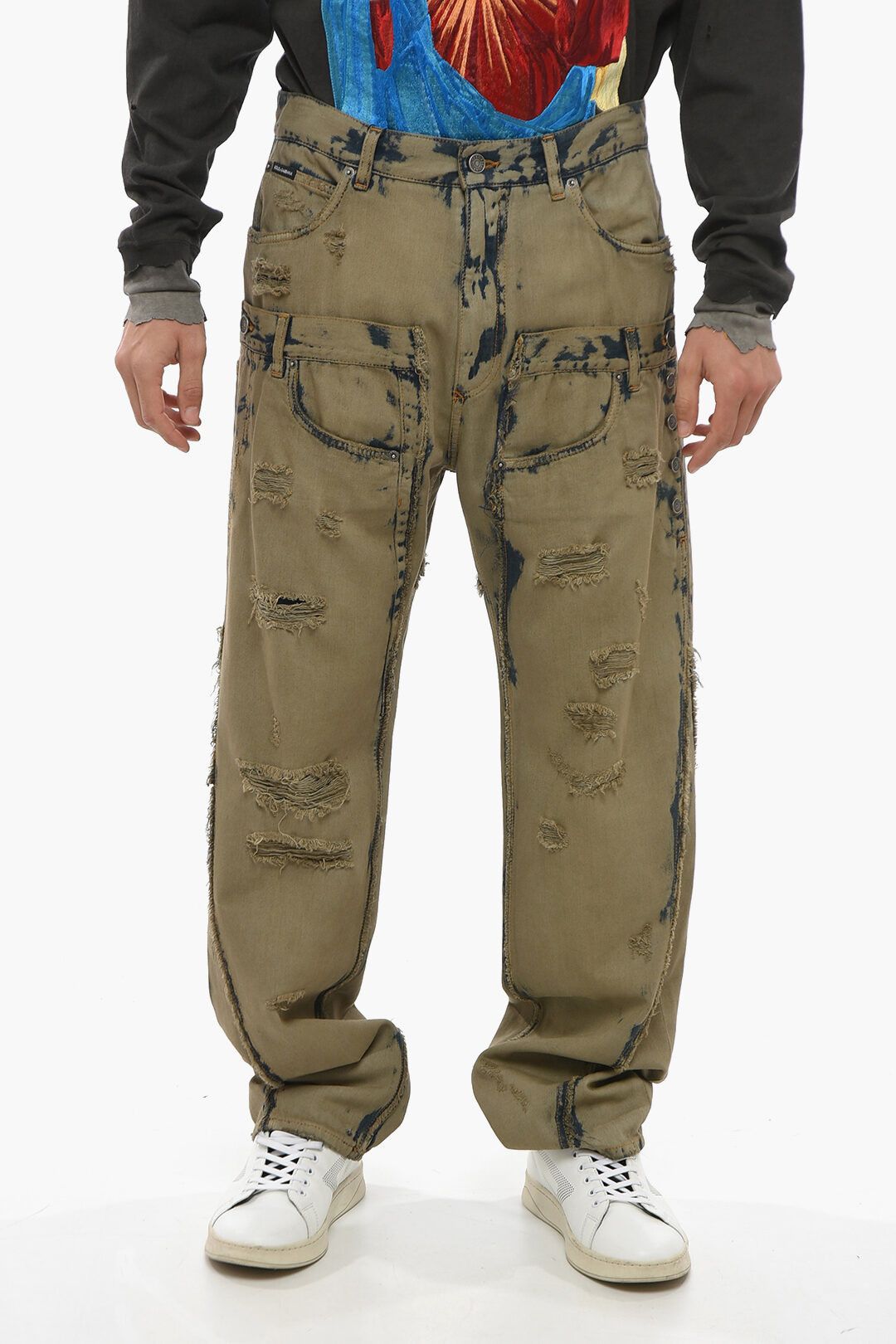 Dolce & Gabbana o1y0125 Jeans in Khaki/Black Size US 34 / EU 50 - 1 Thumbnail