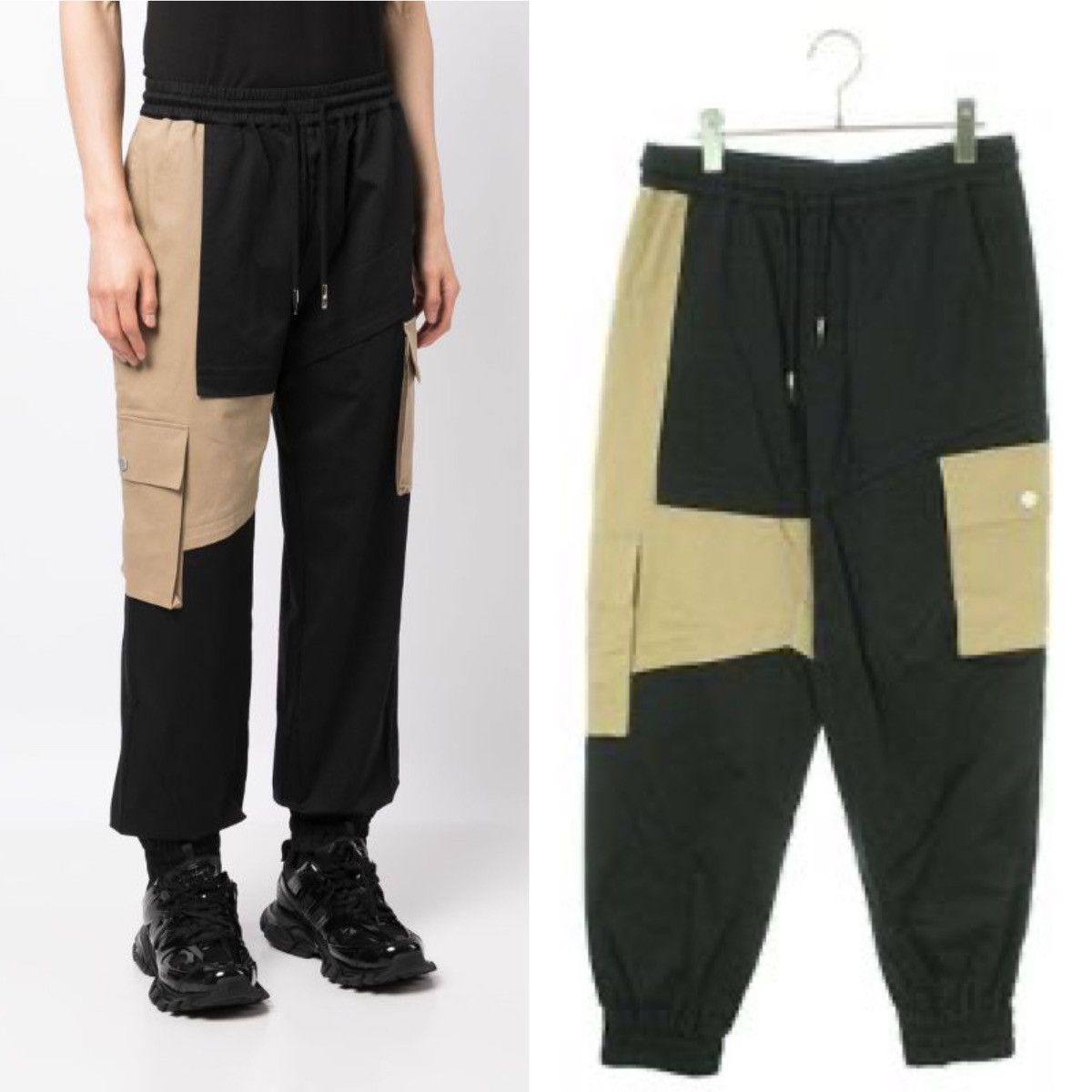 Feng Chen Wang Feng Chen Wang Color Block Panel Drawstring Pants Sz M Size US 32 / EU 48 - 1 Thumbnail