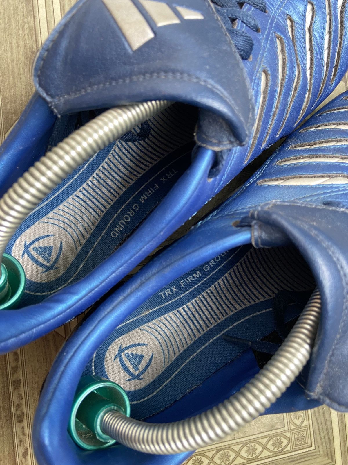 Adidas × Vintage Vintage 2005 Adidas Predator Absolute TRX FG (Blue/Silver) Size US 10 / EU 43 - 11 Thumbnail