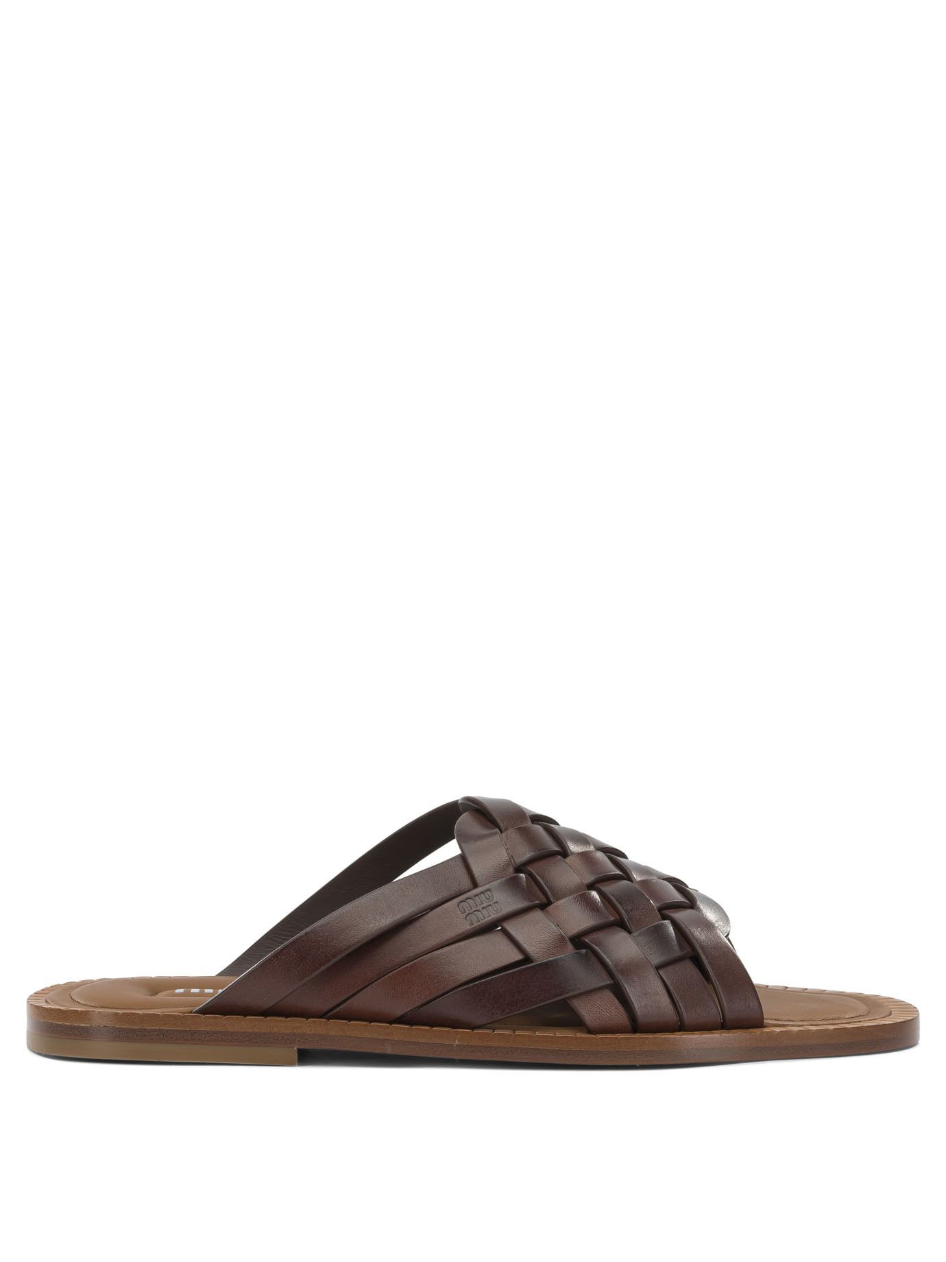 Miu Miu Miu Miu Leather Slides IT 40 Women - USA Duties Paid Size US 10 / IT 40 - 1 Thumbnail