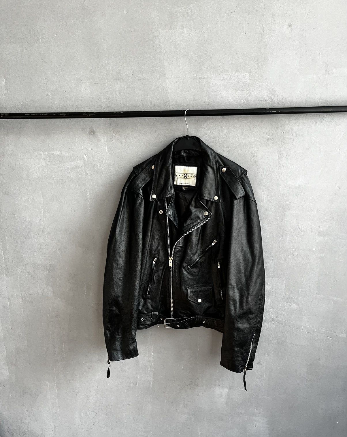 Vintage Vintage 80s Distressed Punk Motorcycle Leather Biker Jacket Size US XL / EU 56 / 4 - 4 Thumbnail