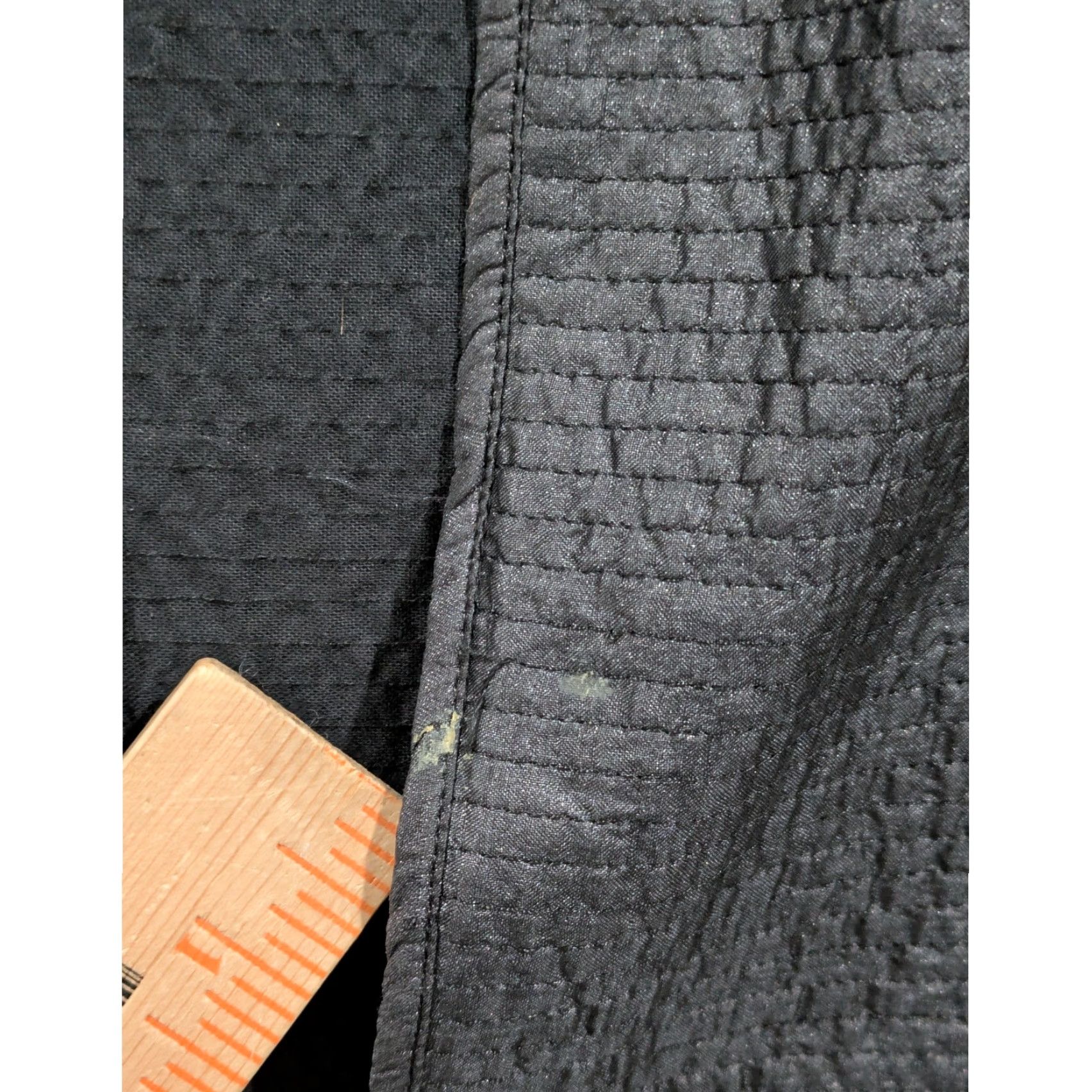Eileen Fisher VINTAGE Eileen Fisher Jacket Womens 1X Tussah Silk Textured Mandarin Collar Open Black Size XL / US 12-14 / IT 48-50 - 4 Thumbnail