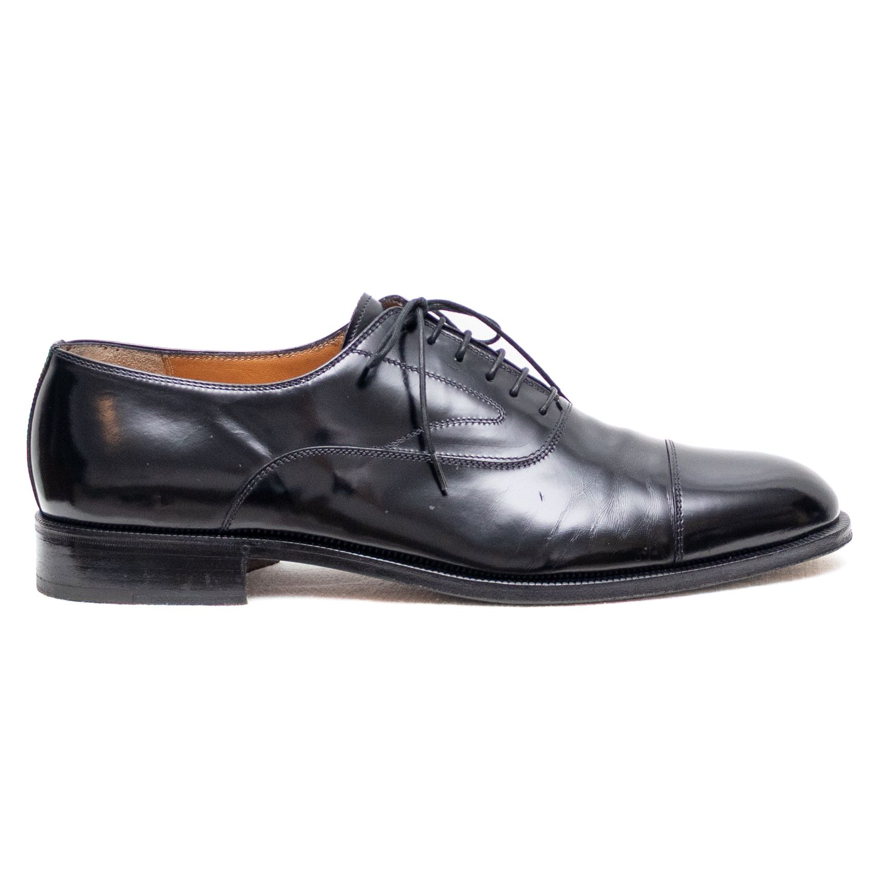 Salvatore Ferragamo Salvatore Ferragamo Men’s Cap Toe Oxford Dress Shoes Black Size US 11.5 / EU 44-45 - 3 Thumbnail