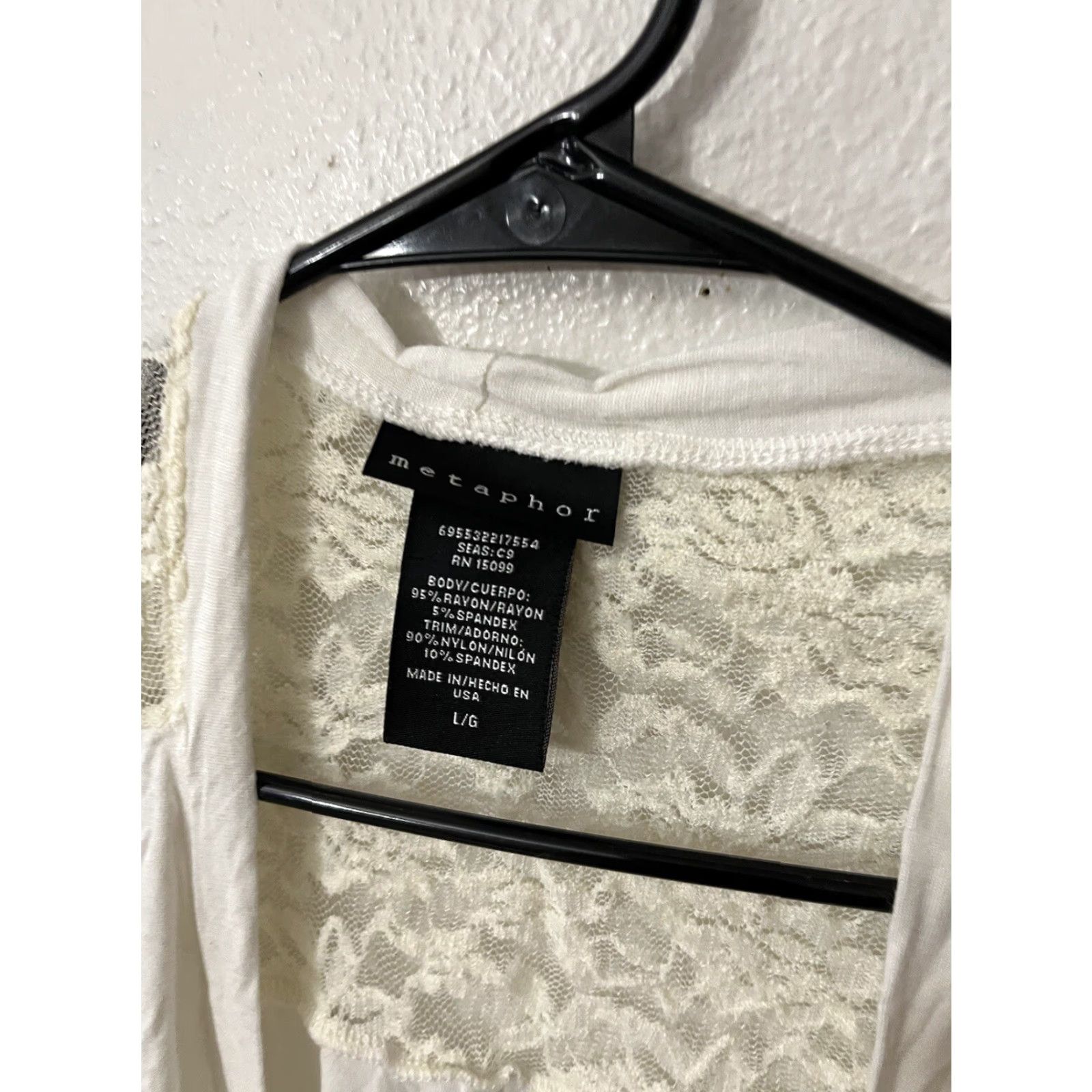 Vintage VINTAGE Metaphor Women's Open Knit TUNIC Cardigan Sweater L White Lightweight Cotton/ Rayon Size L / US 10 / IT 46 - 3 Thumbnail
