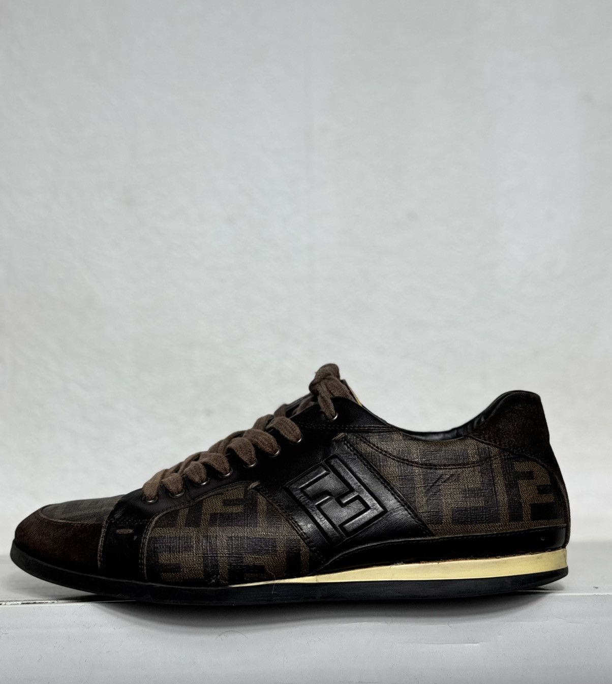 Fendi Fendi Monogram Luxury Leather Low Shoes Sneakers Size US 10 Size US 10 / EU 43 - 8 Thumbnail