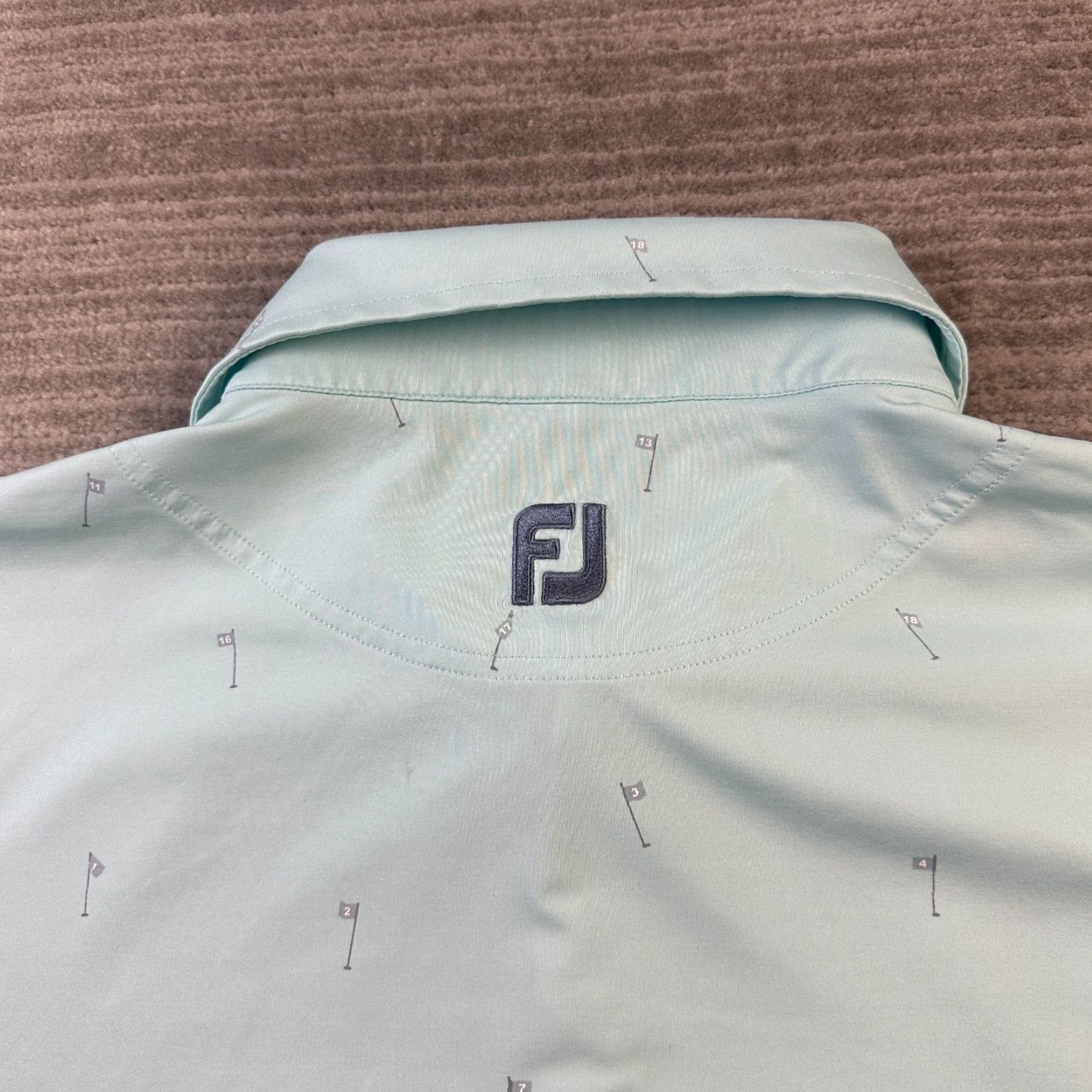 Footjoy FootJoy Polo Shirt Mens XL Blue Golf All Over Print Performance Size US XL / EU 56 / 4 - 6 Thumbnail