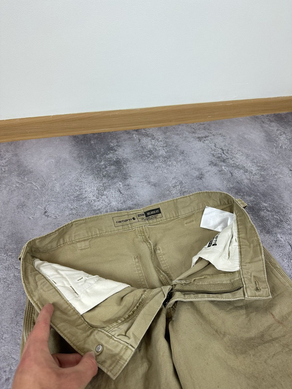 Carhartt Vintage Carhartt Distressed Faded Carpenter Baggy Work Pants Size US 32 / EU 48 - 14 Thumbnail
