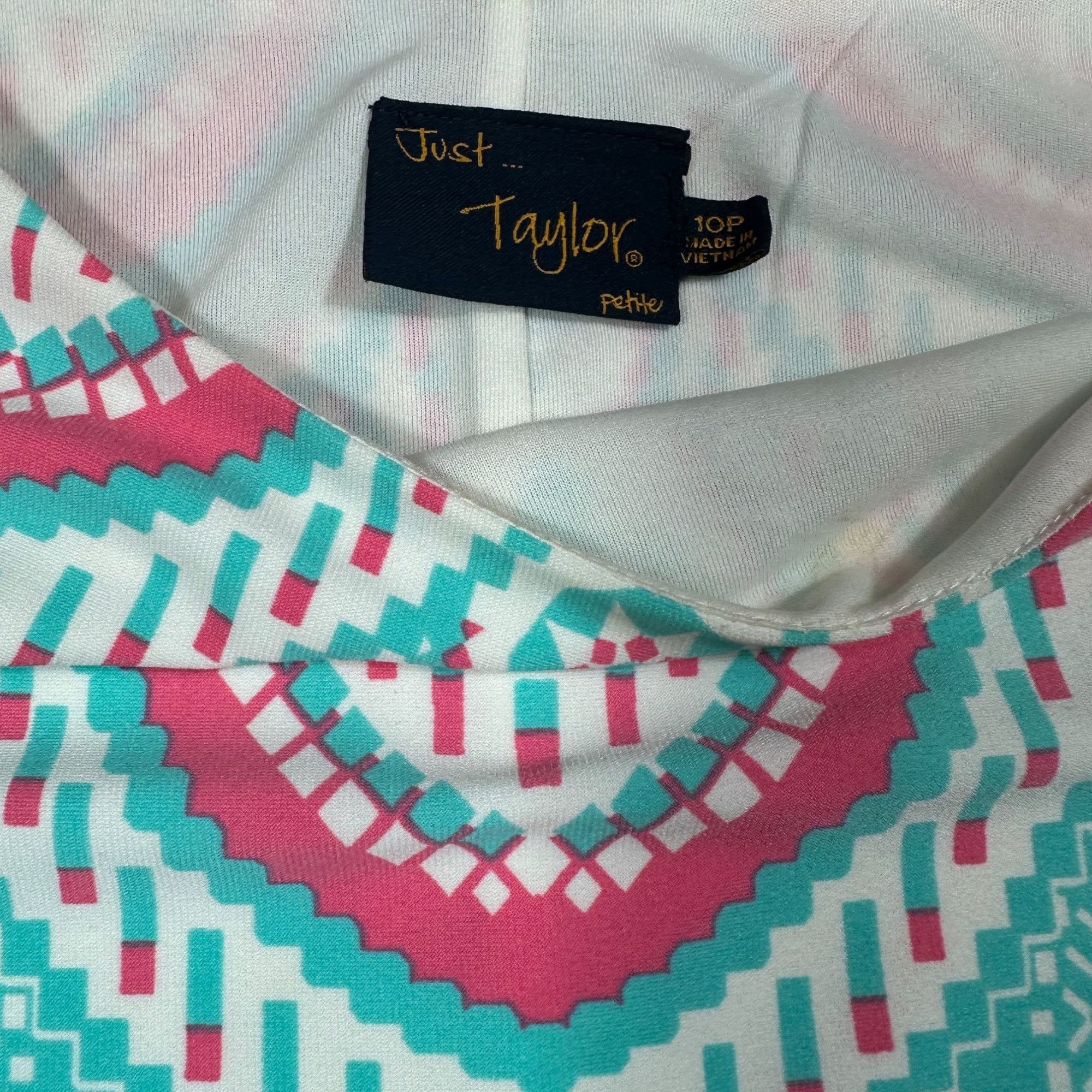 Other Just Taylor knee-length Dress Teal and Pink Size 10 P Size L / US 10 / IT 46 - 2 Thumbnail