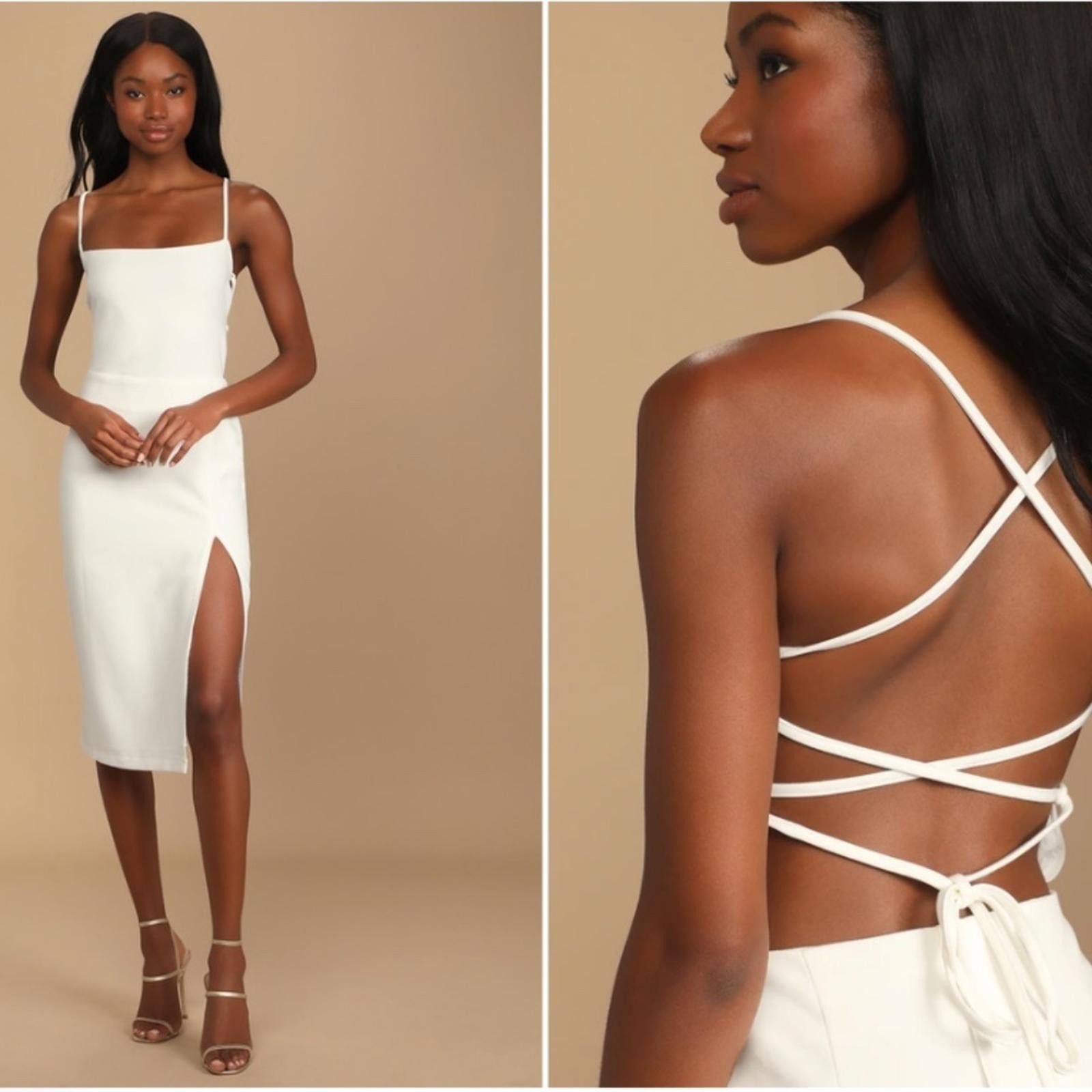 Lulus LULU's Wedding Engagement Bachelorette Bridal Sexy Midi Size M / US 6-8 / IT 42-44 - 1 Thumbnail