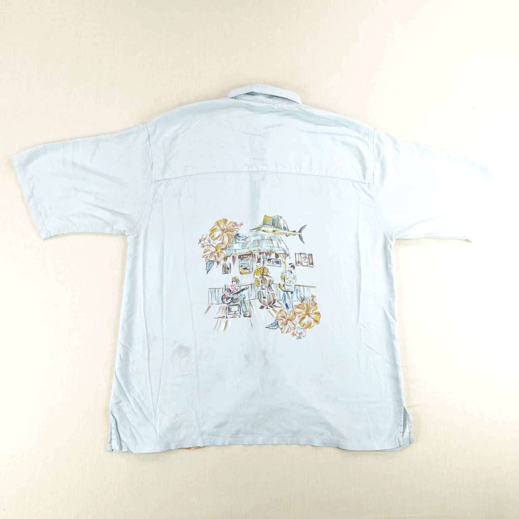 Gotcha VINTAGE Gotcha Shirt Mens M Blue Floral Hawaiian Rayon Button Up Size US M / EU 48-50 / 2 - 5 Thumbnail