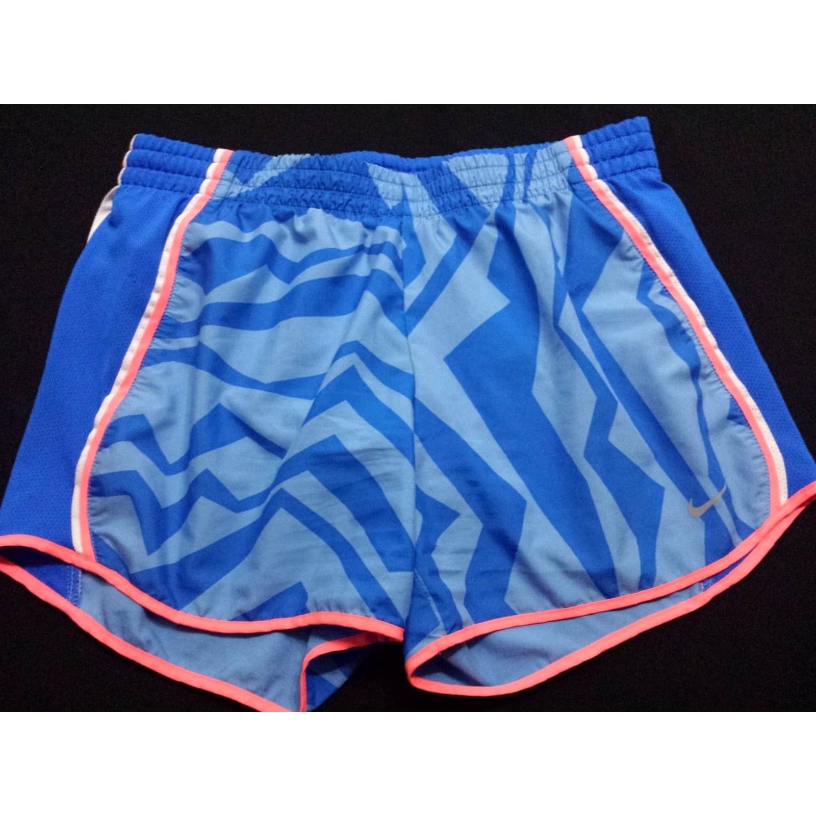 Nike Nike Dri-Fit Womens Small Blue Geometric Running Shorts Size 28" / US 6 / IT 42 - 2 Thumbnail