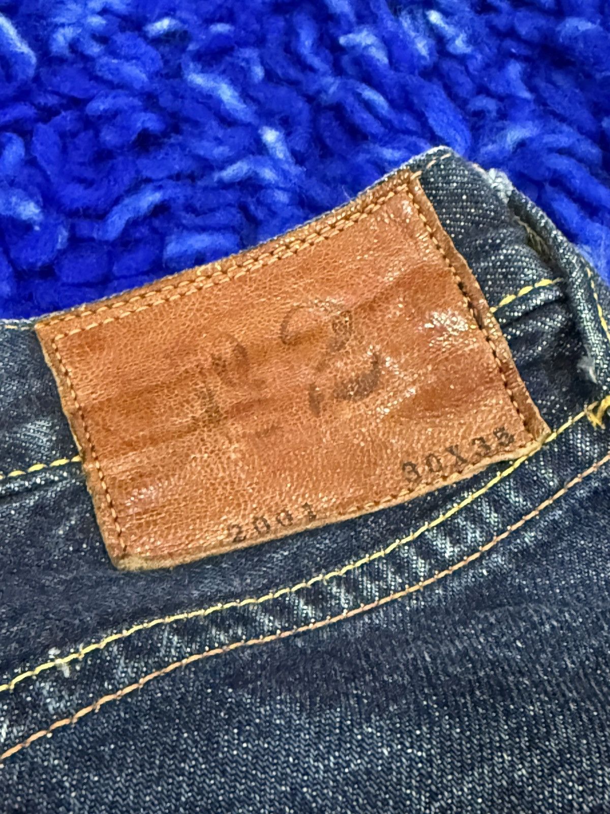 Evisu ⚡Rare Early 00s Yellow Mighty Evisu Daicock Painted Regular Size US 30 / EU 46 - 5 Thumbnail