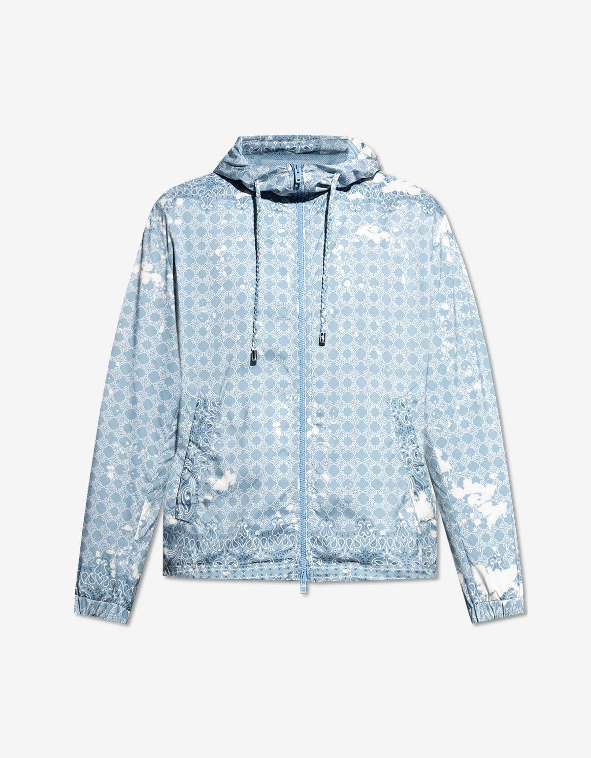 Amiri Amiri Ashley Blue Bleach Bandana Windbreaker Jacket Size US S / EU 44-46 / 1 - 1 Thumbnail
