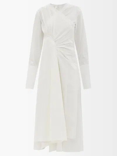 Jil Sander o1y0925 Midi Dress in White Size S / US 4 / IT 40 - 1 Thumbnail