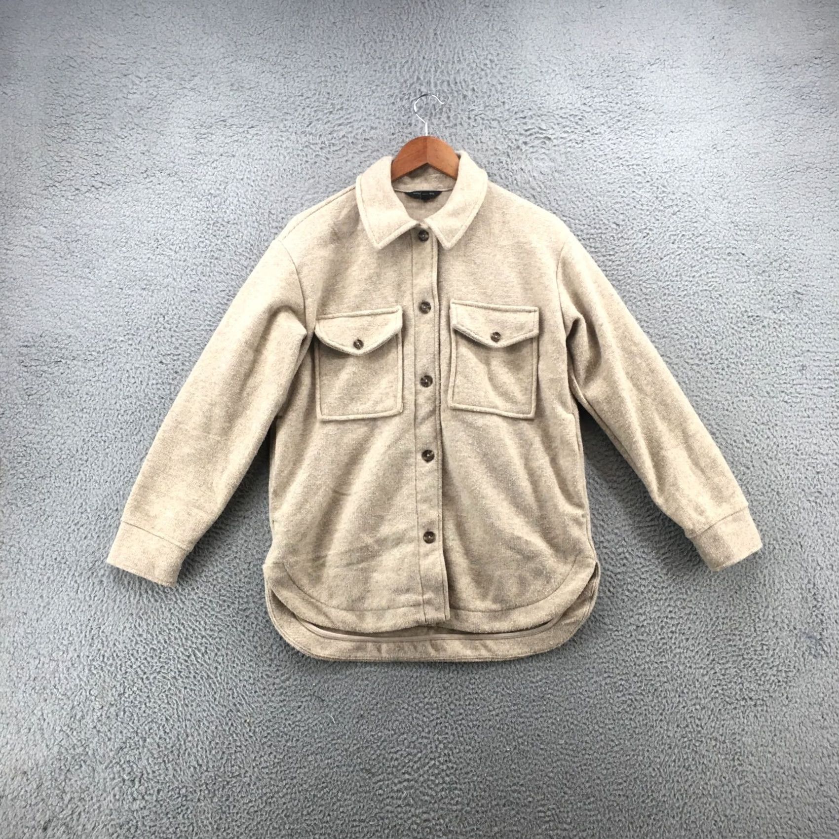 Banana Republic Banana Republic Button Up Jacket Womens XS Beige Long Sleeve Pockets Collared Size XS / US 0-2 / IT 36-38 - 2 Thumbnail