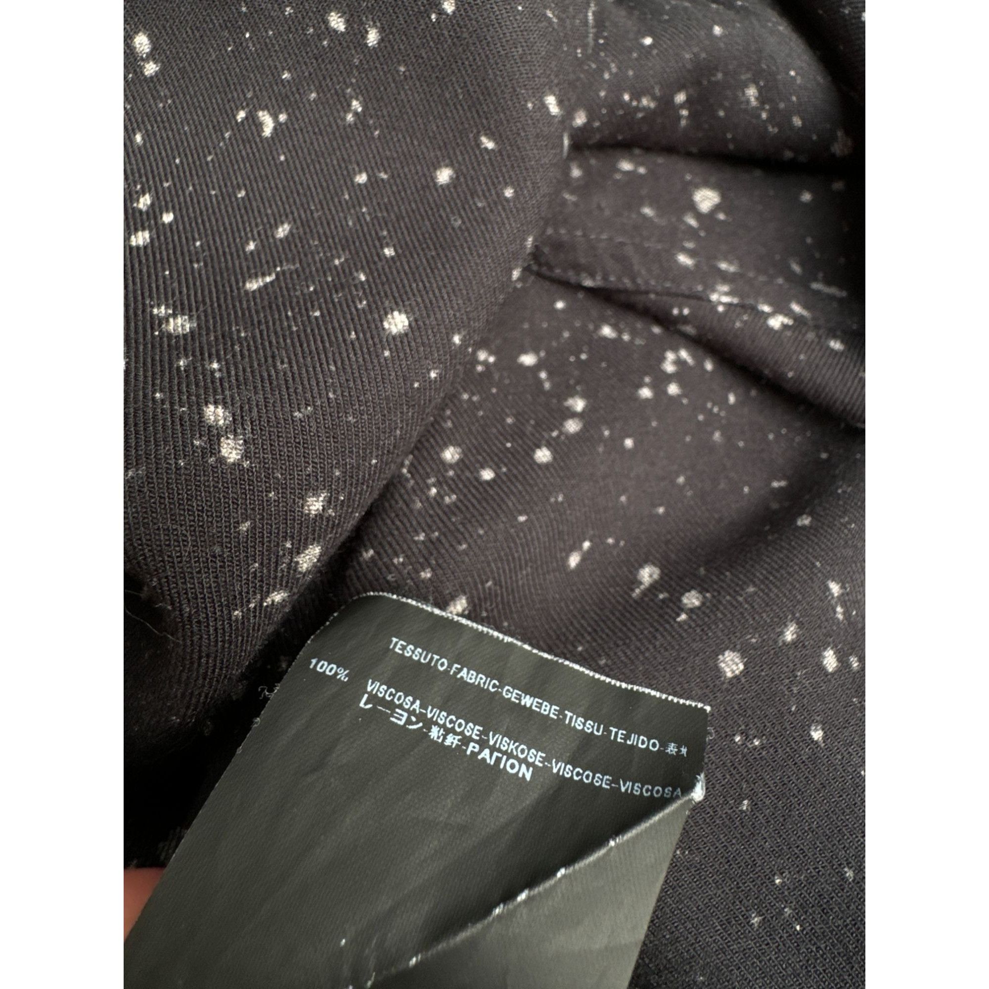 Saint Laurent Paris Hedi Slimane 2015 Black Splattered Shirt Size S / US 4 / IT 40 - 8 Thumbnail