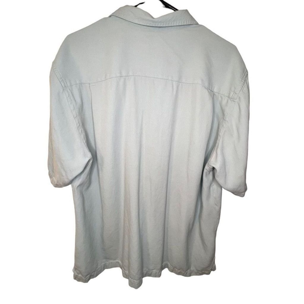 Tommy Bahama Tommy Bahama 100% Linen Light Blue Button Up Top Size L / US 10 / IT 46 - 4 Thumbnail