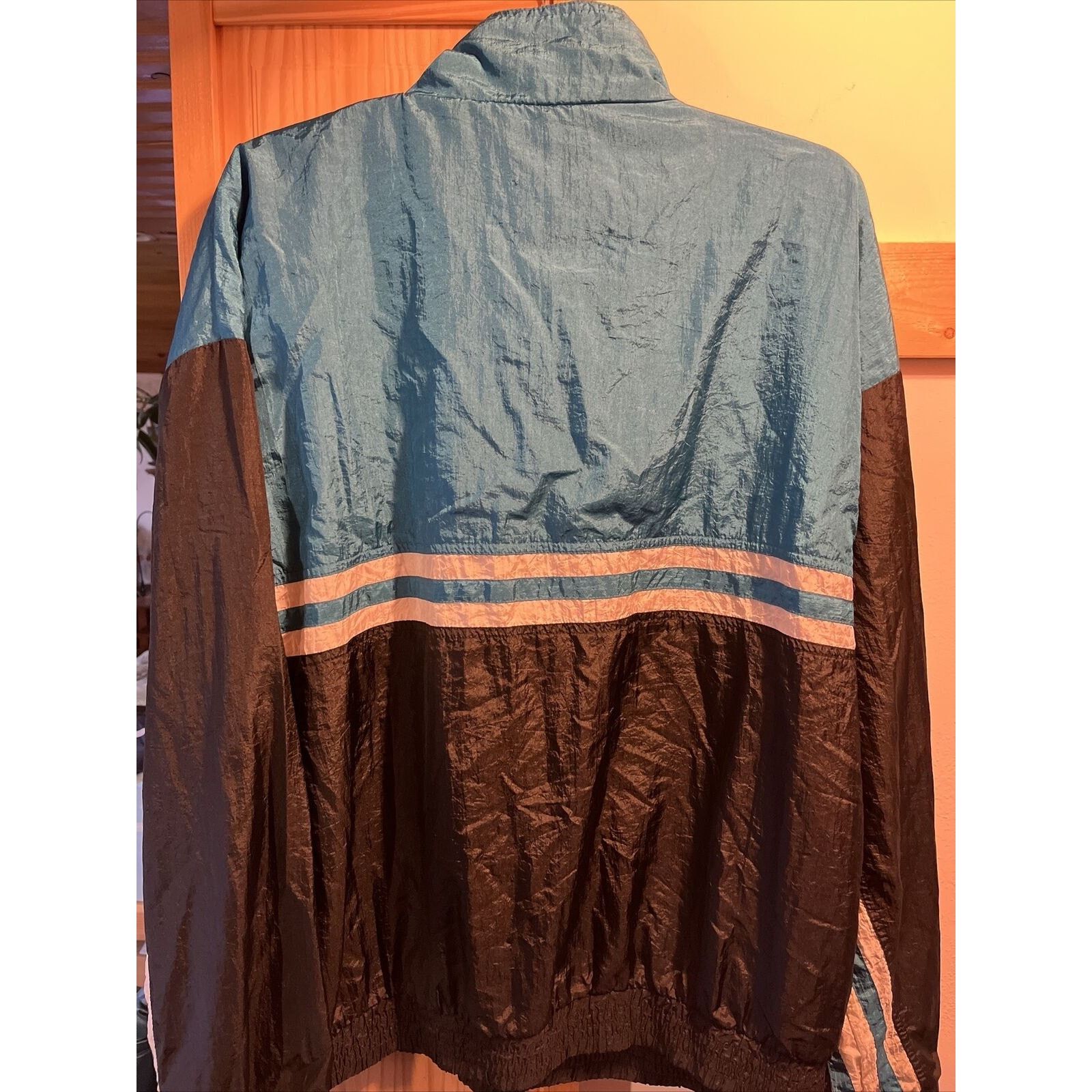The Unbranded Brand Skyr VTG Men’s XL Black Blue 1/2 Zip LS Nylon Poly Jacket Size US XL / EU 56 / 4 - 12 Thumbnail