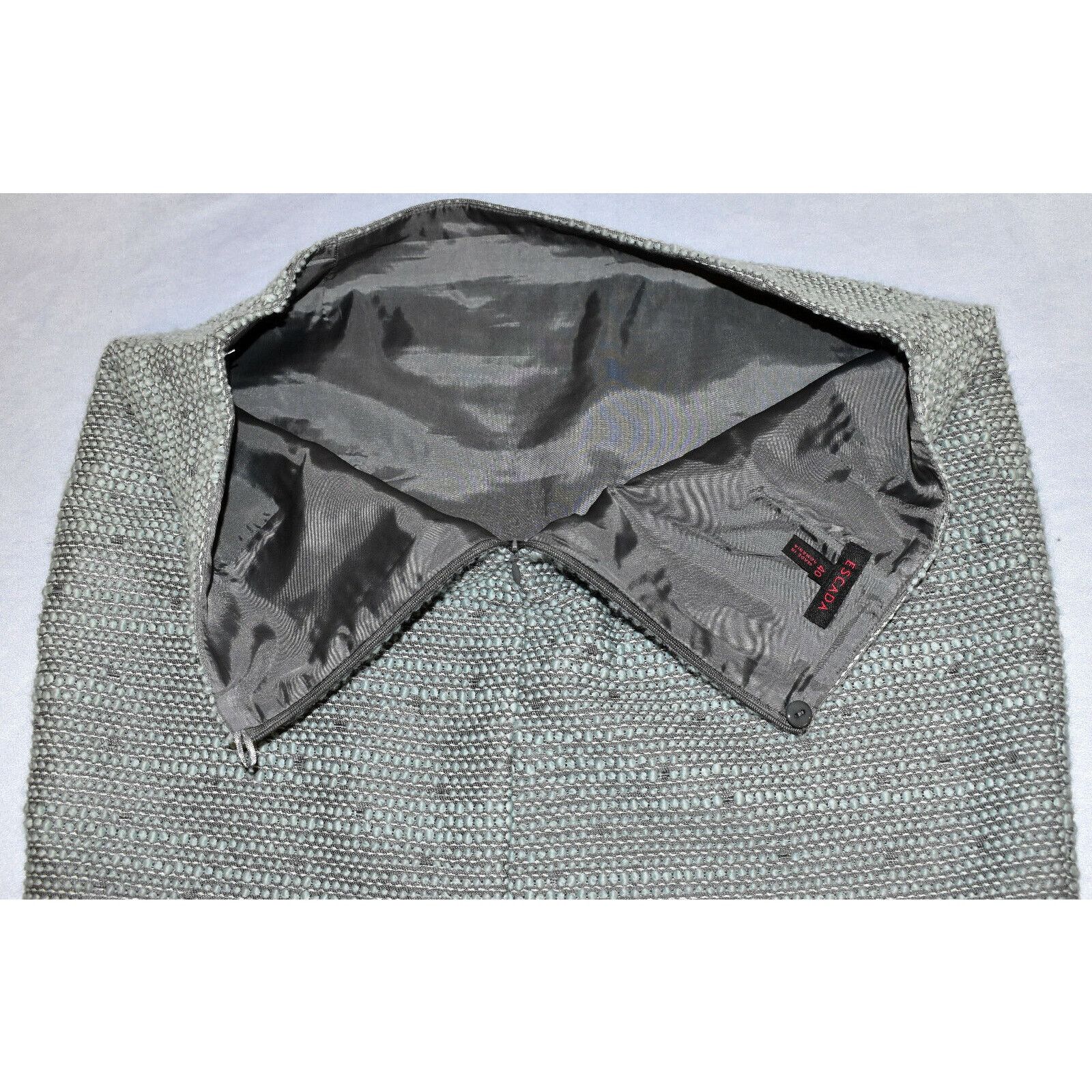 Escada ESCADA Light Bluish Wool Blend Tweed Pencil Skirt Size US 40 Size 27" / US 4 / IT 40 - 3 Thumbnail
