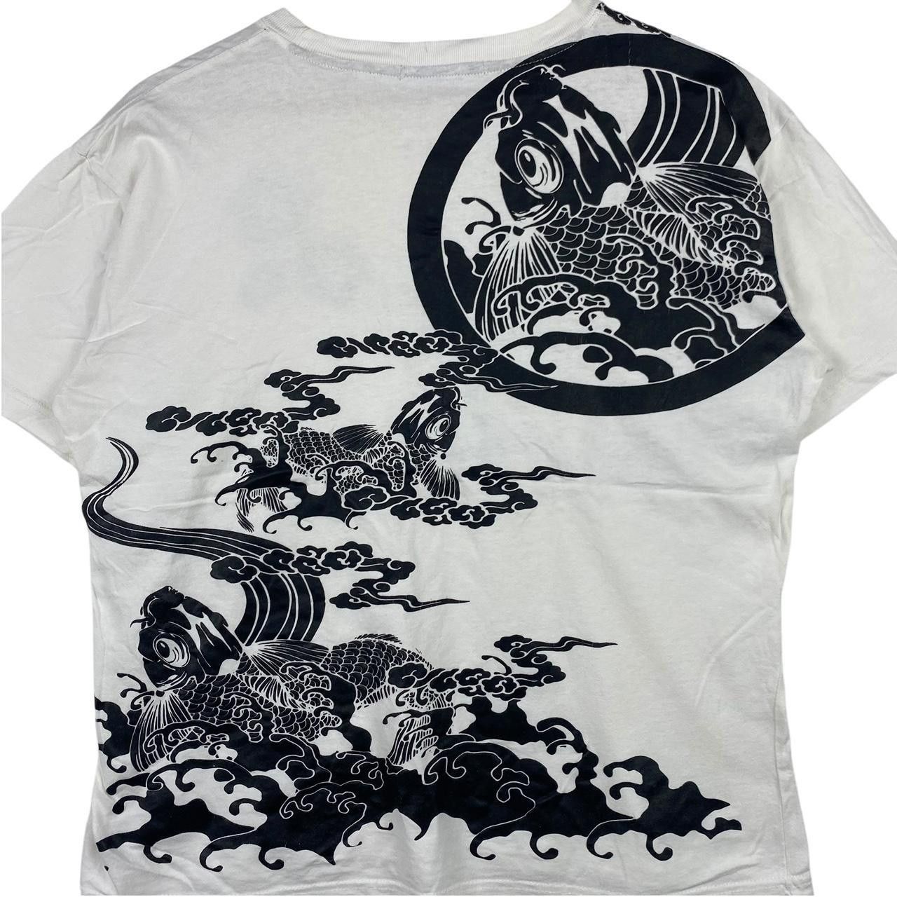 Japanese Brand SUKAJAN T SHIRTS Japan Traditional Koi Sakura Tee Shirt Top Size L / US 10 / IT 46 - 4 Thumbnail
